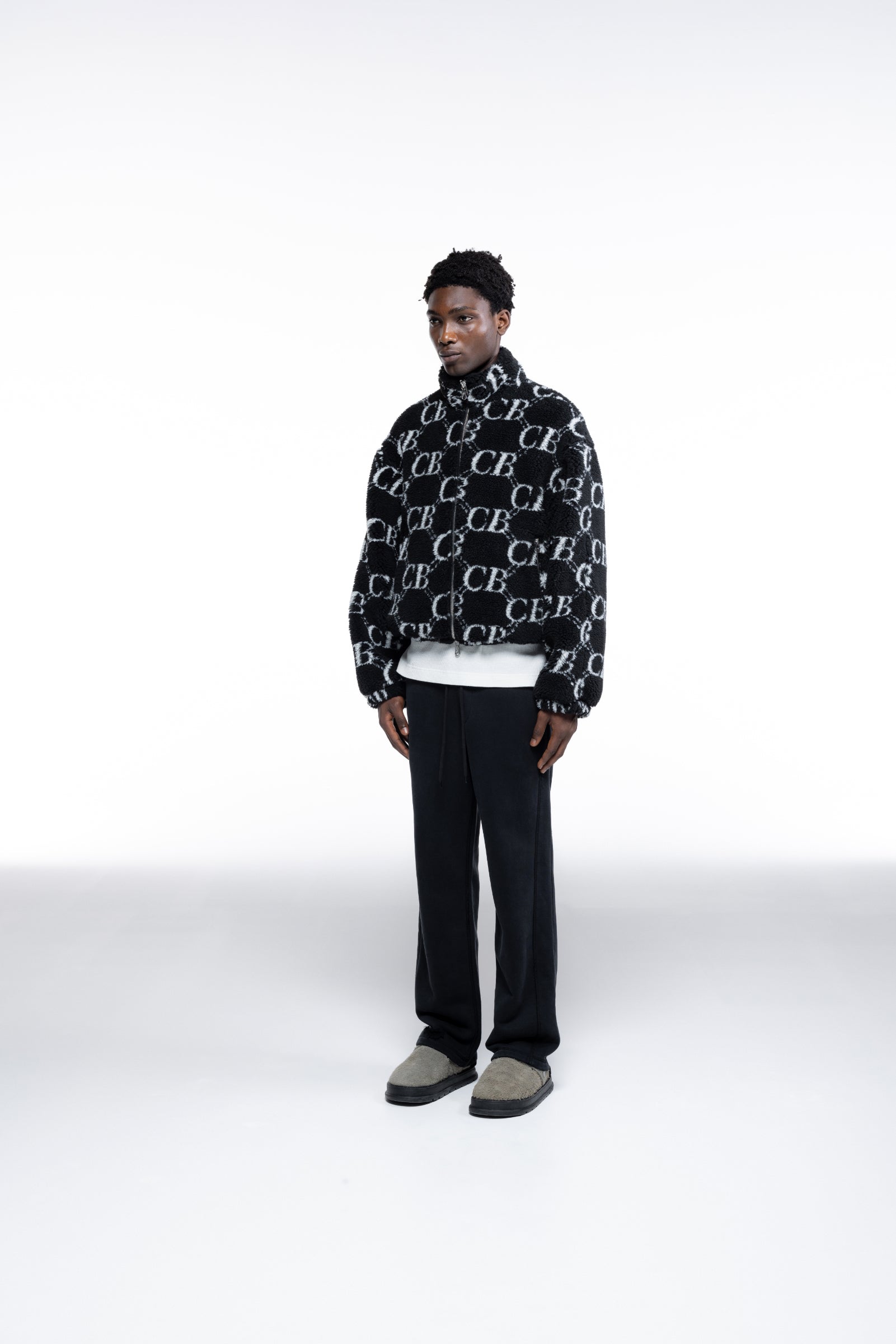 Cole Buxton | Cb Monogram Fleece | Mens | Black