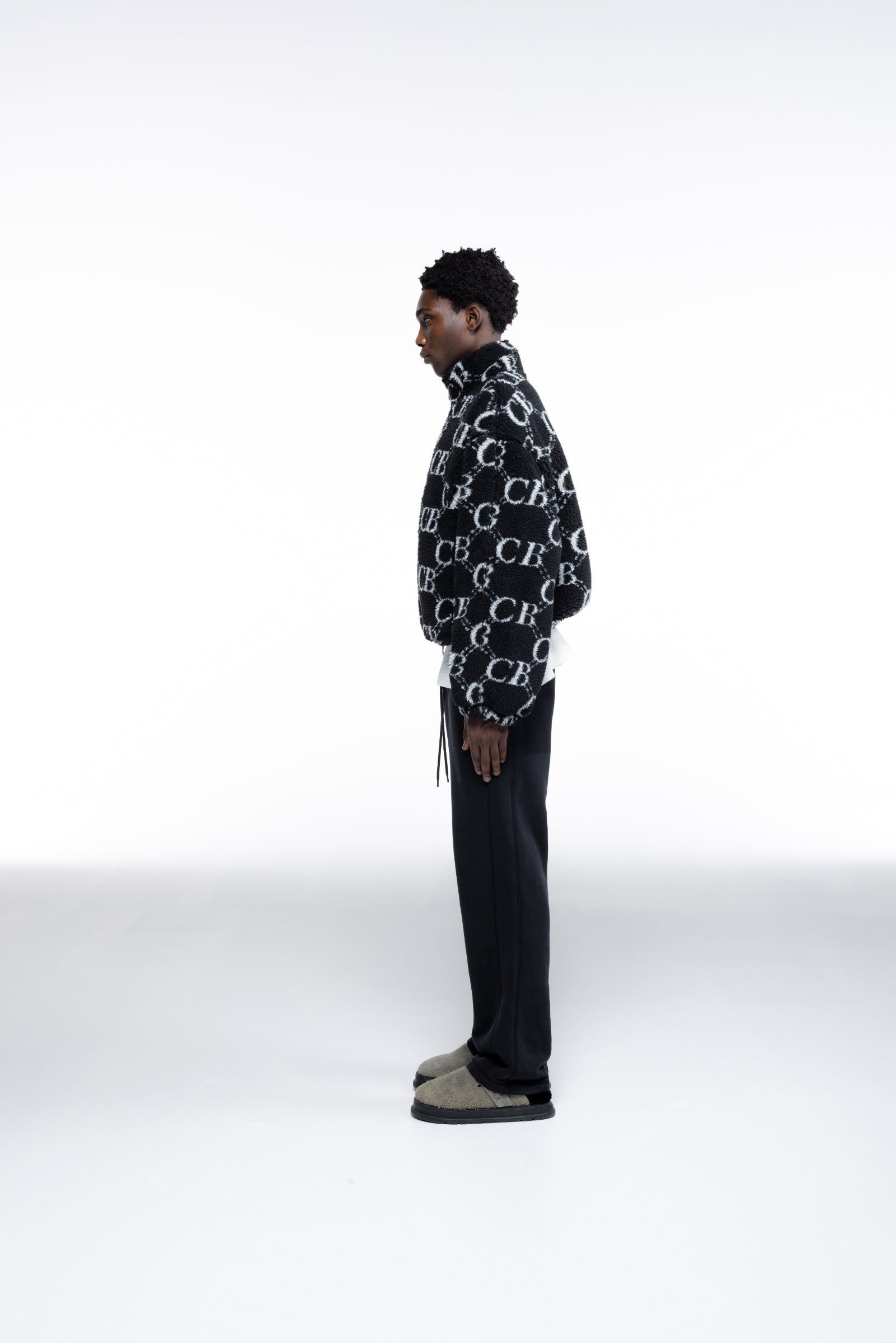 Cole Buxton | Cb Monogram Fleece | Mens | Black