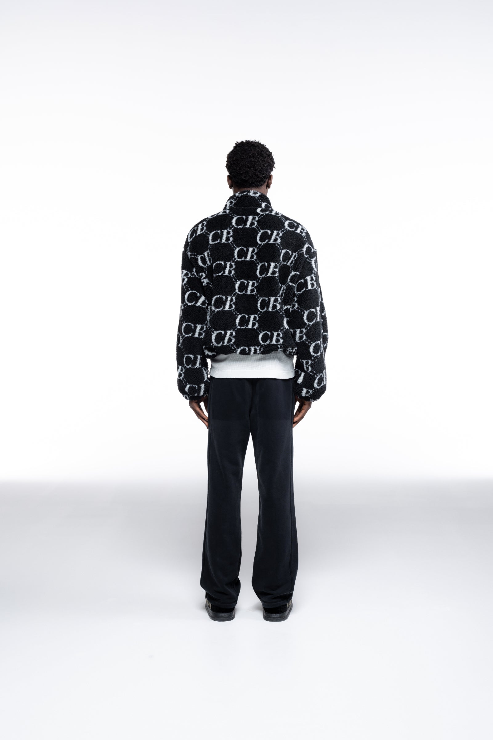 Cole Buxton | Cb Monogram Fleece | Mens | Black