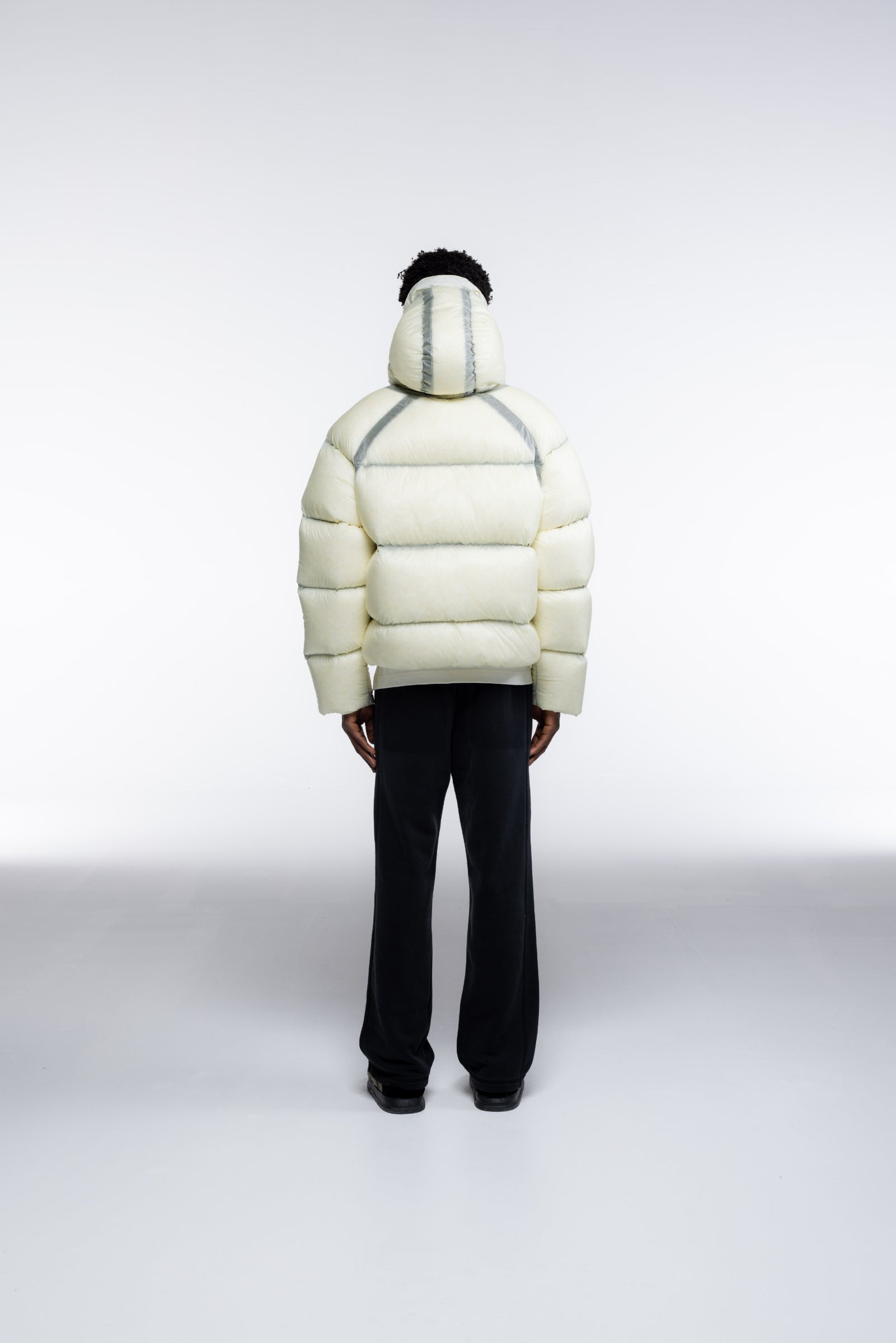 Cole Buxton | Translucent Taped Down Jacket | Mens | Vintage White
