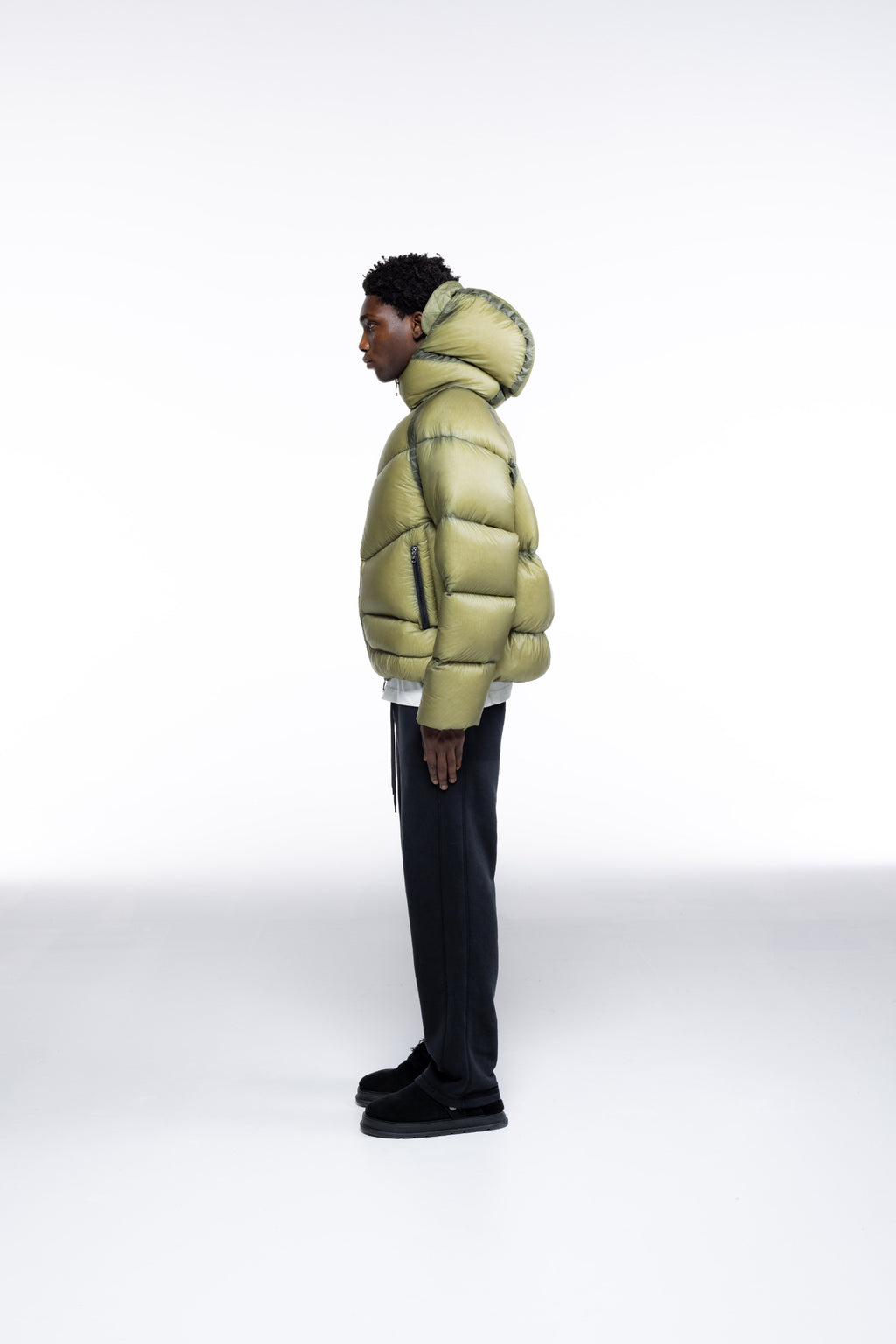 Cole Buxton | Translucent Taped Down Jacket | Mens | Khaki