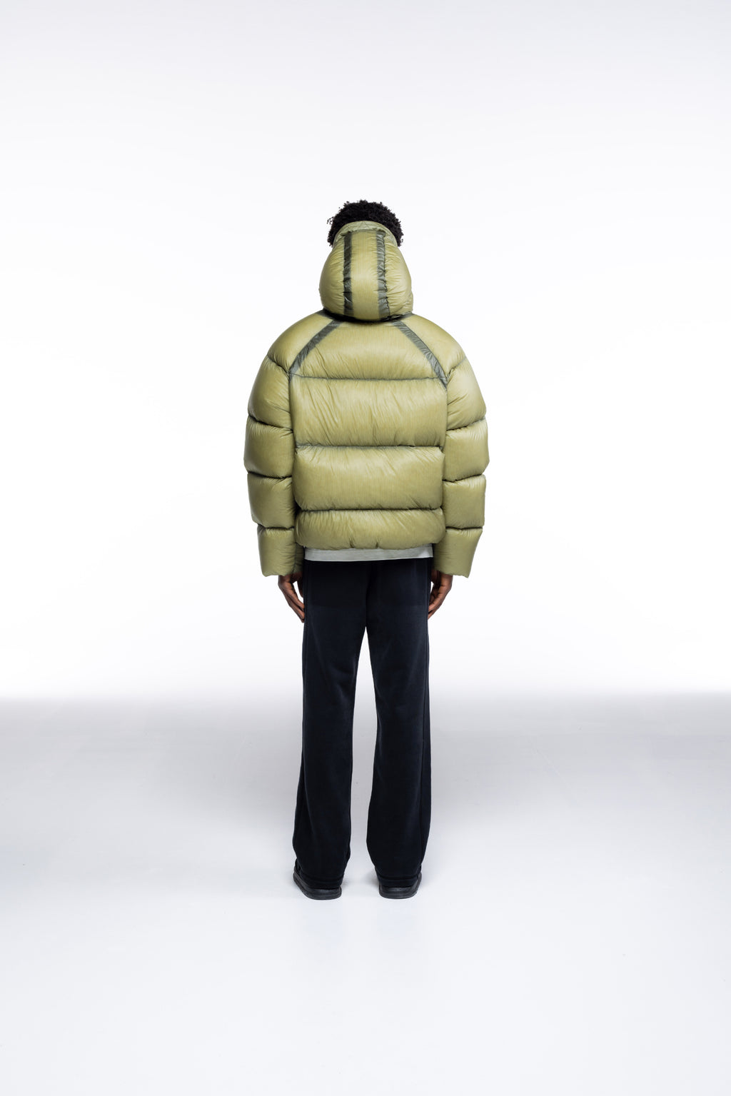 Cole Buxton | Translucent Taped Down Jacket | Mens | Khaki