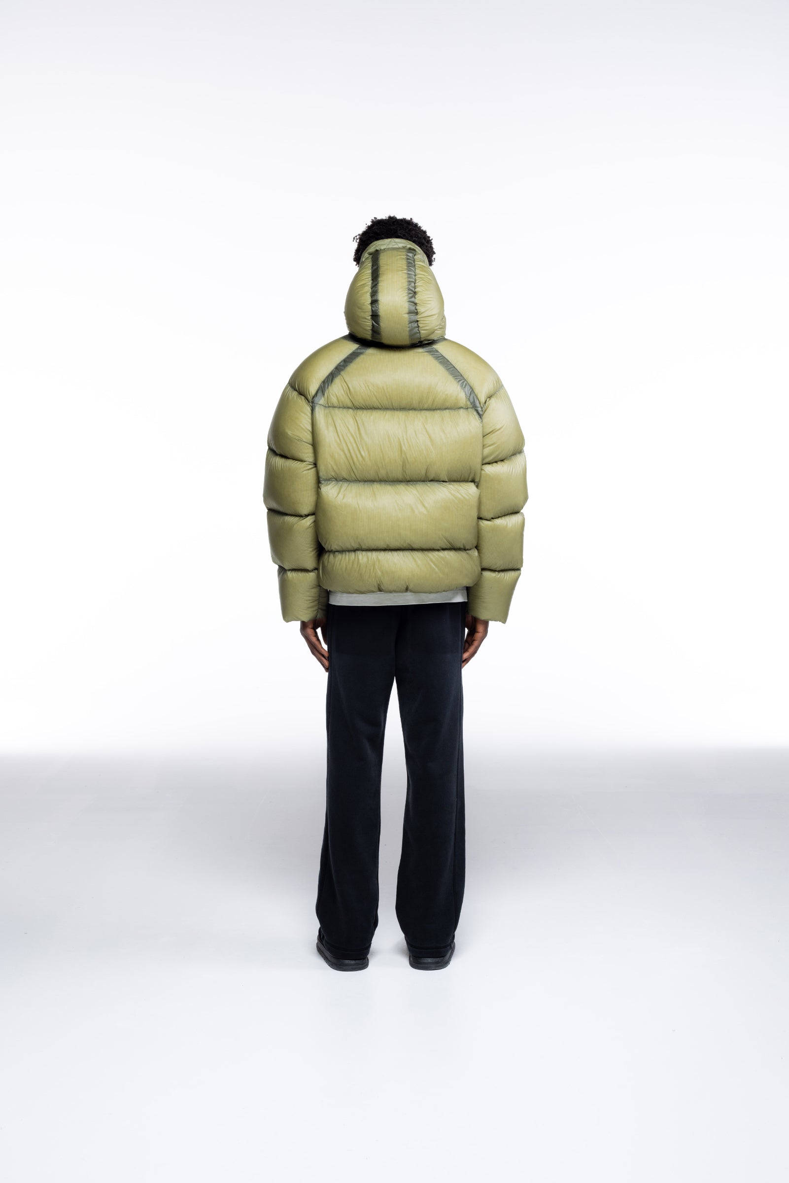 Cole Buxton | Translucent Taped Down Jacket | Mens | Khaki