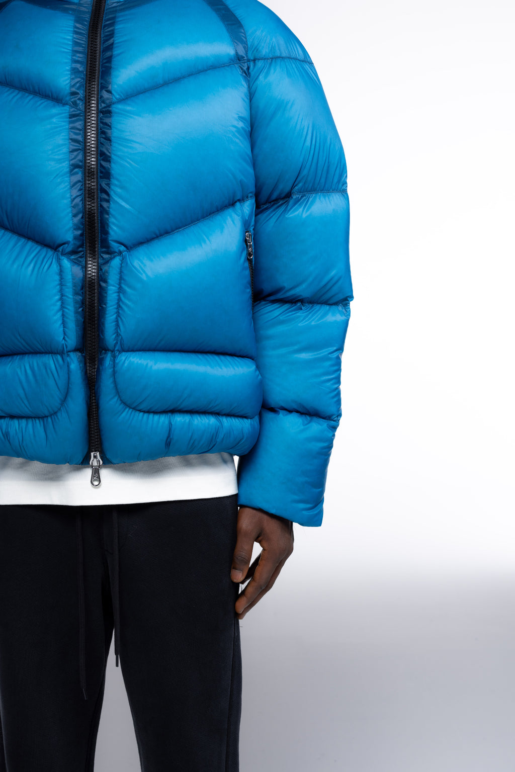 Cole Buxton | Translucent Taped Down Jacket | Mens | Blue