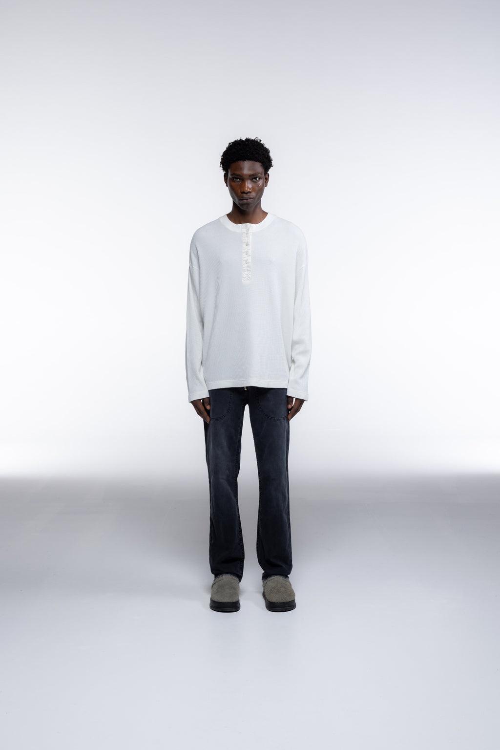 Cole Buxton | Henley Waffle | Mens | Vintage White