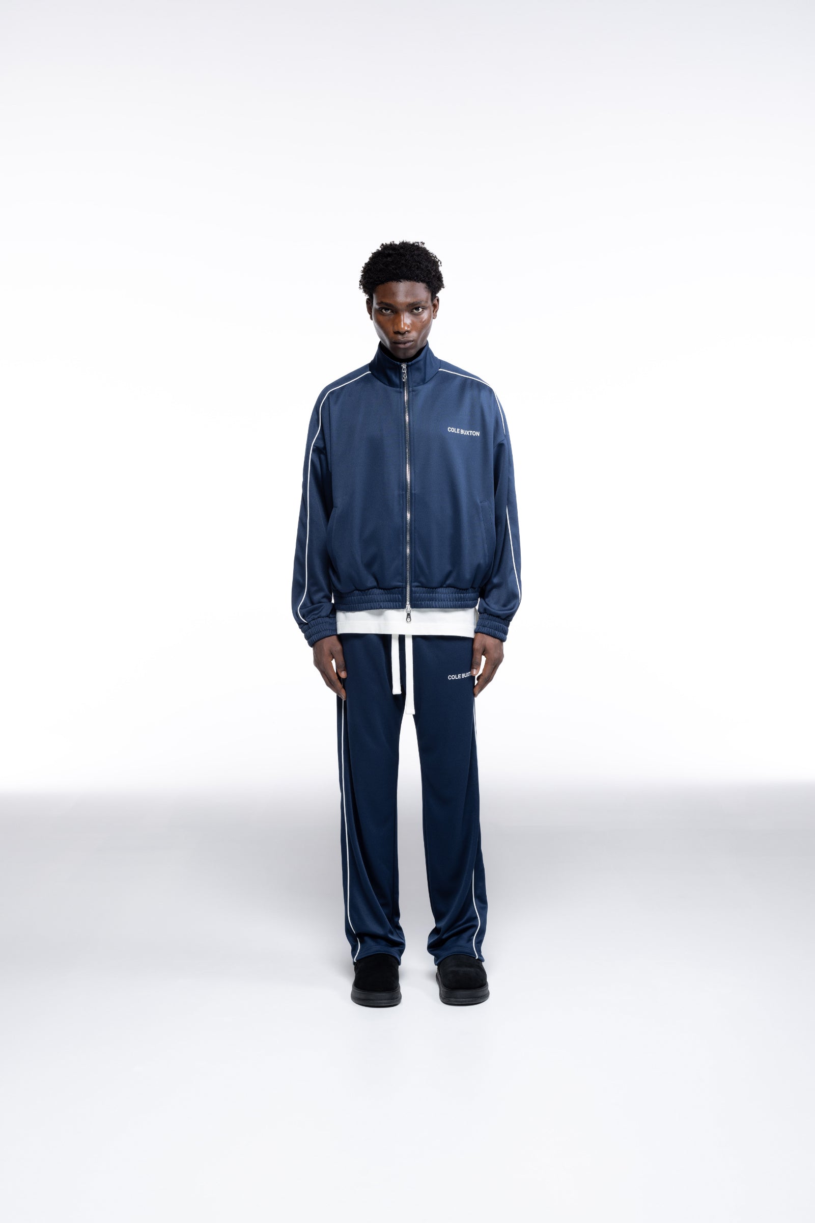 Cole Buxton | Piped Track Pants | Mens | Navy