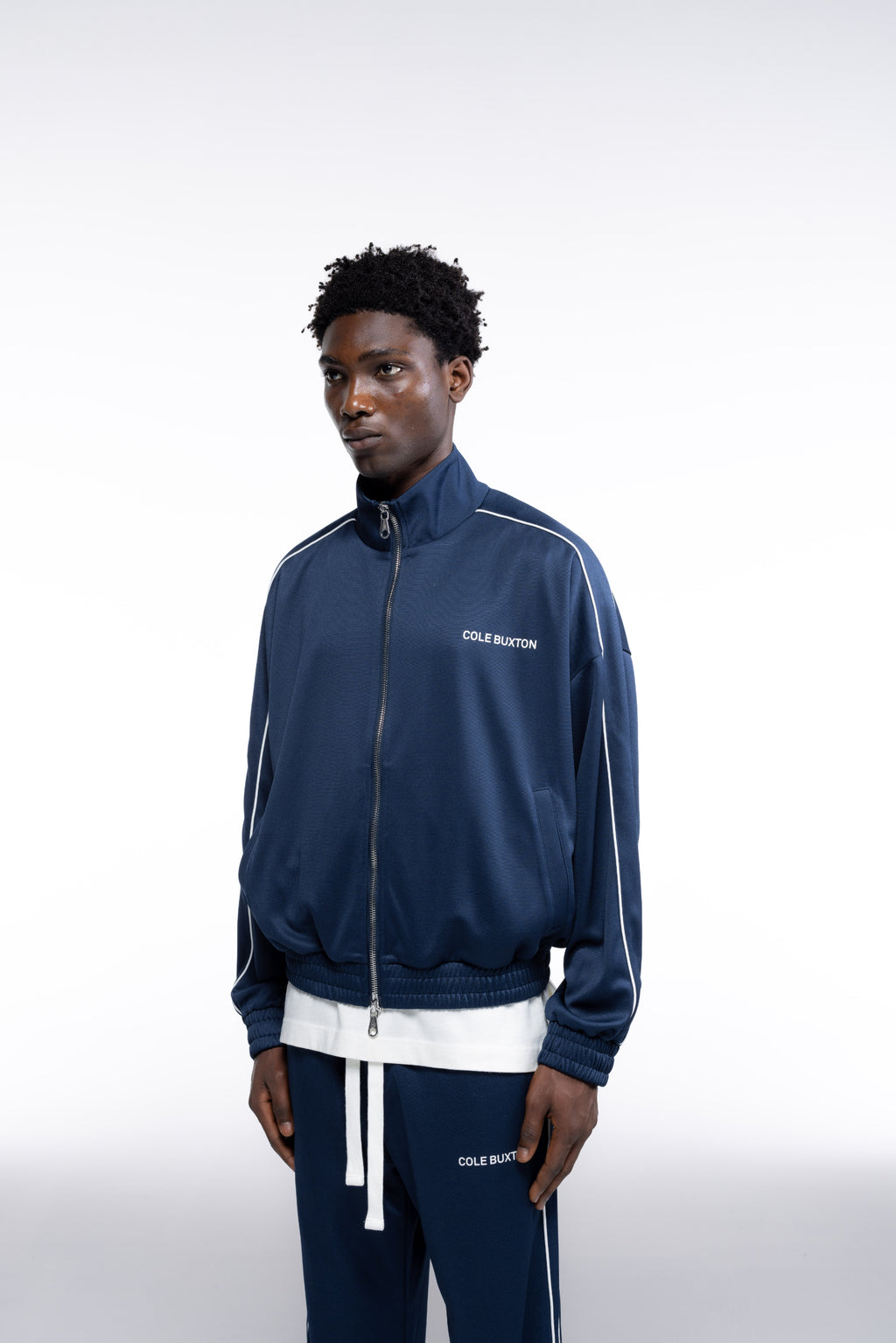 Cole Buxton | Piped Track Jacket | Mens | Navy
