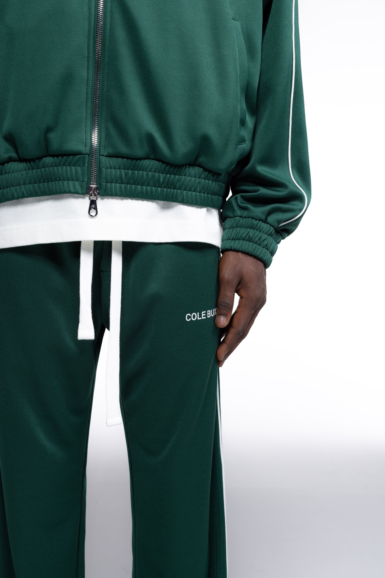 Cole Buxton | Piped Track Pants | Mens | Forest Green