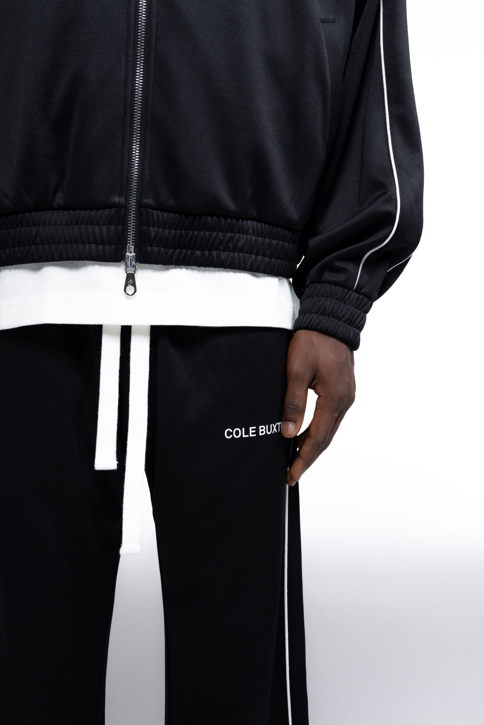 Cole Buxton | Piped Track Pants | Mens | Black