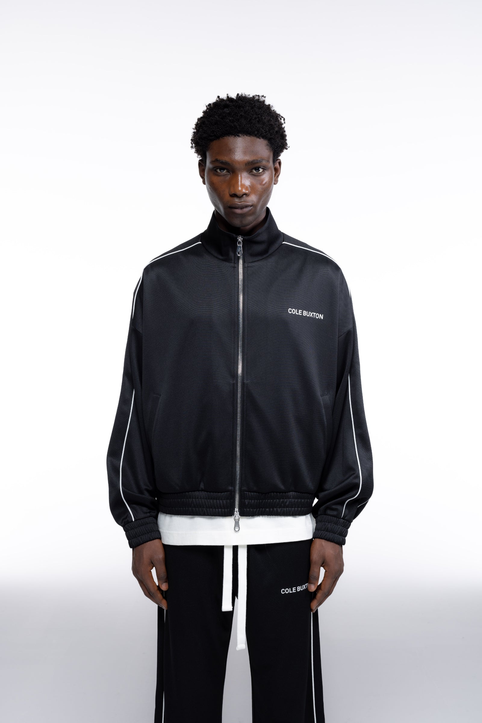 Cole Buxton | Piped Track Jacket | Mens | Black