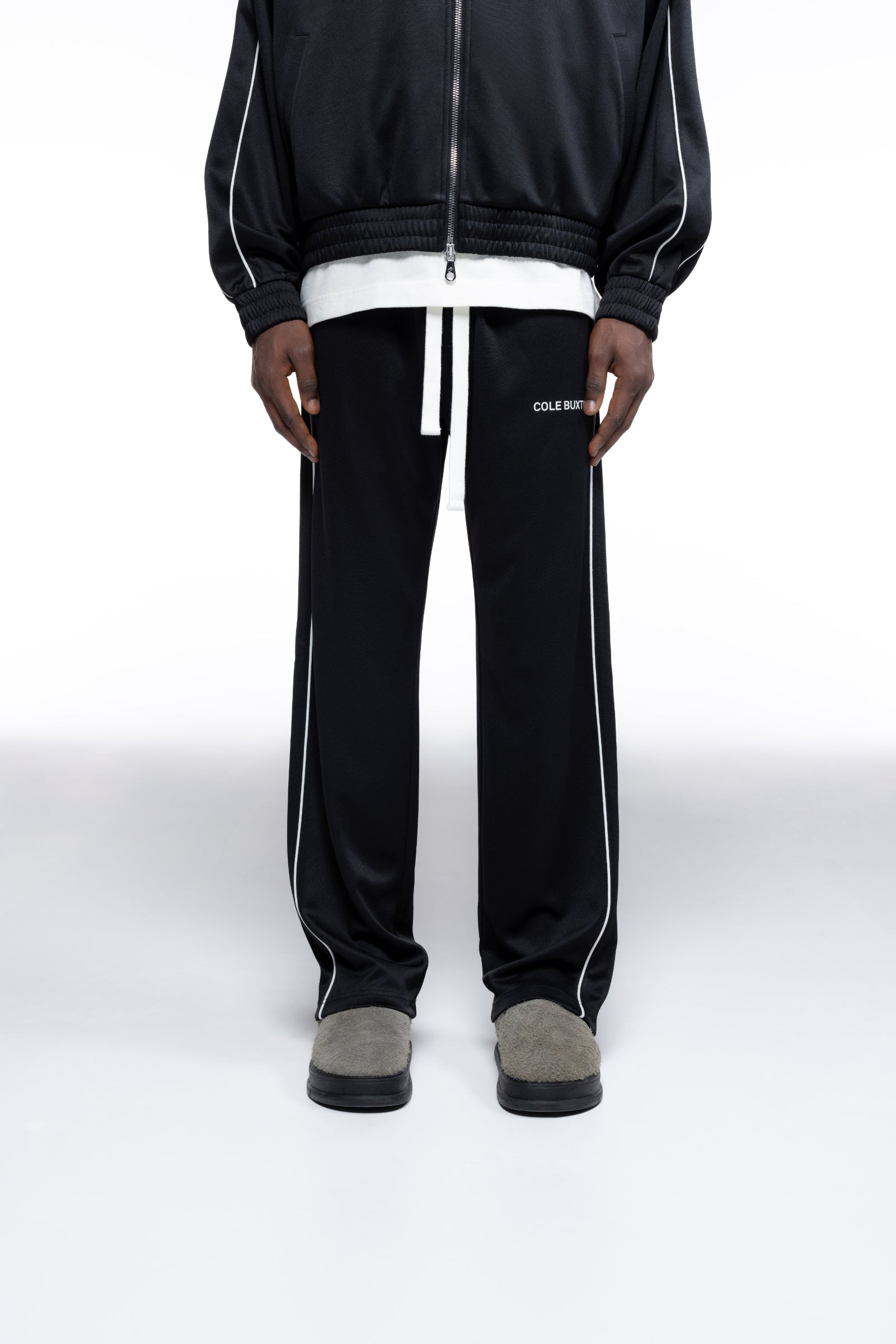 Cole Buxton | Piped Track Pants | Mens | Black