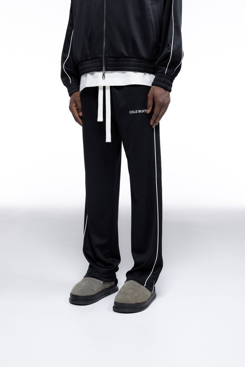 Cole Buxton | Piped Track Pants | Mens | Black