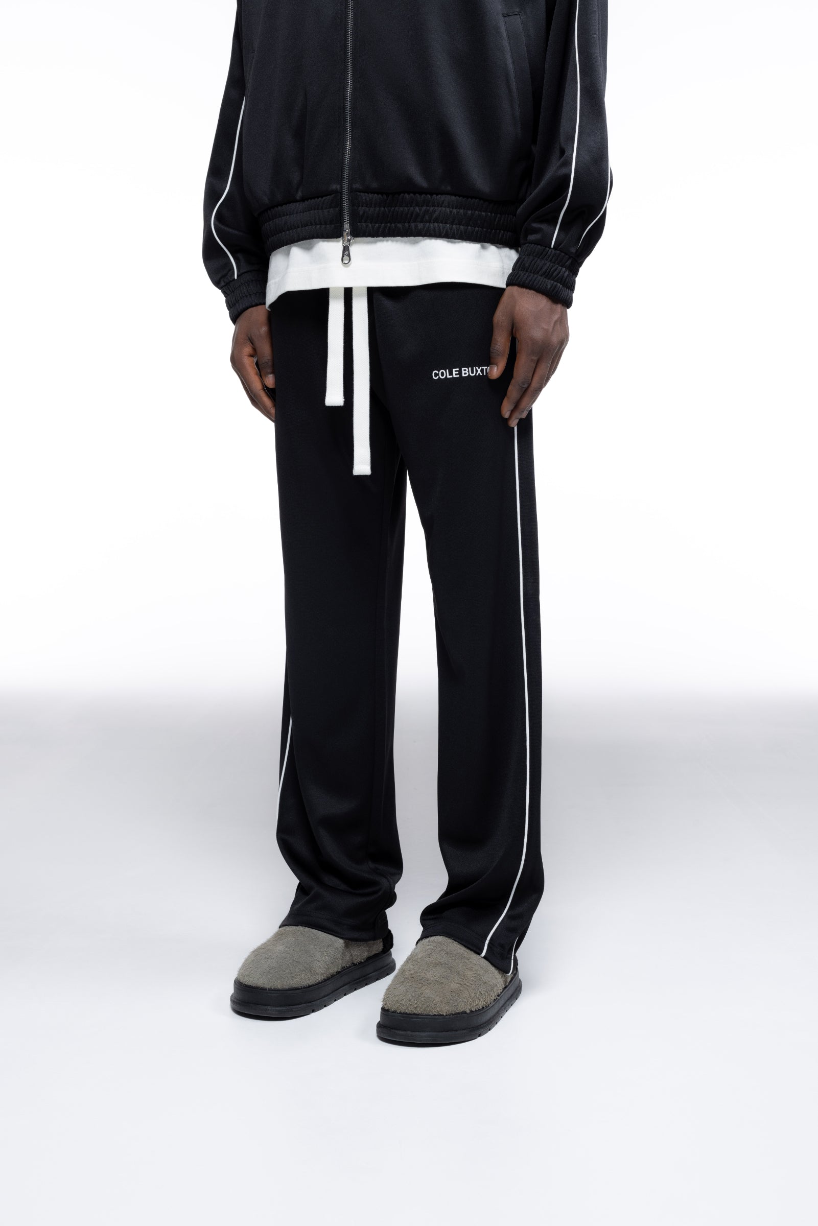 Cole Buxton | Piped Track Pants | Mens | Black