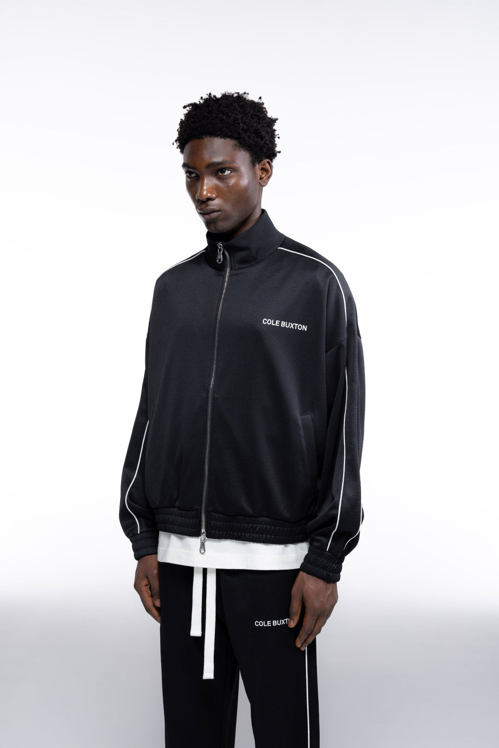 Cole Buxton | Piped Track Jacket | Mens | Black