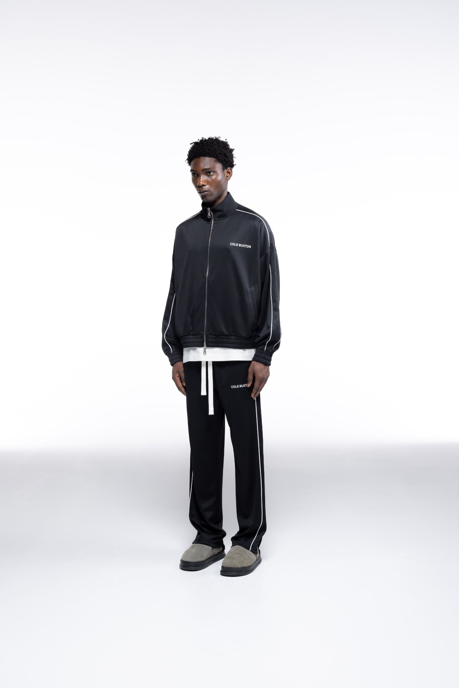 Cole Buxton | Piped Track Jacket | Mens | Black