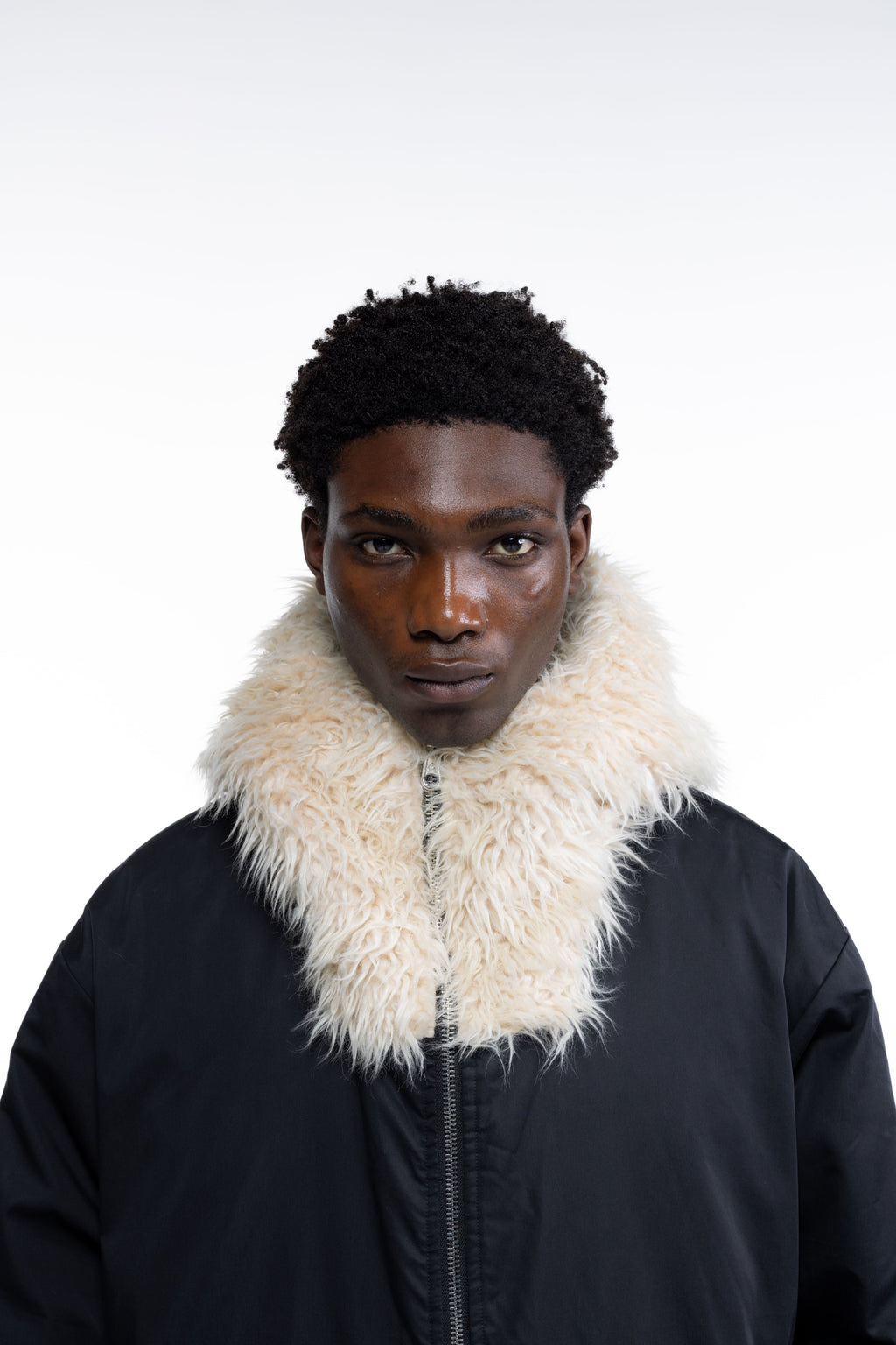 Cole Buxton | Wool Hooded Parka | Mens | Black