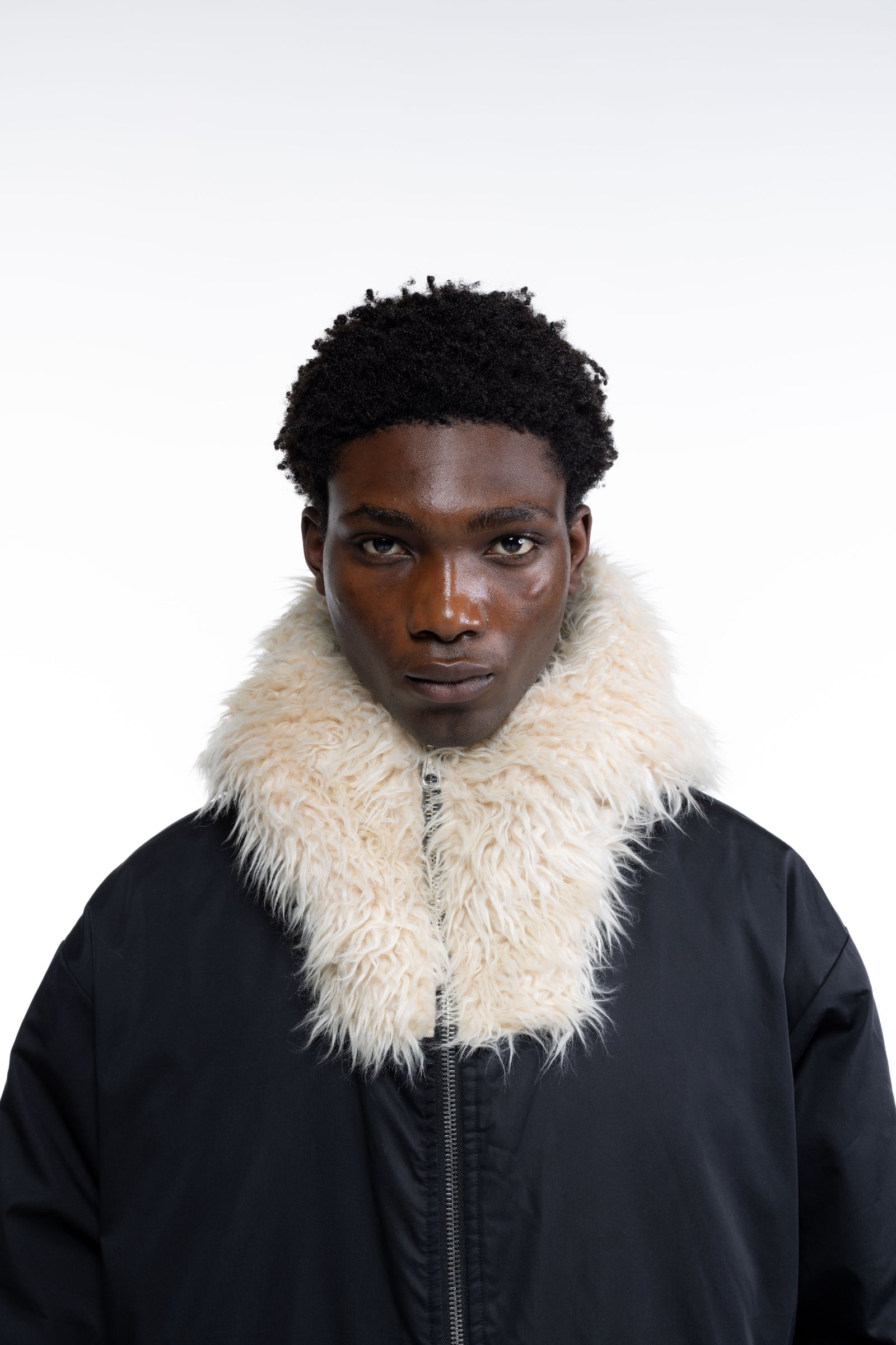 Cole Buxton | Wool Hooded Parka | Mens | Black