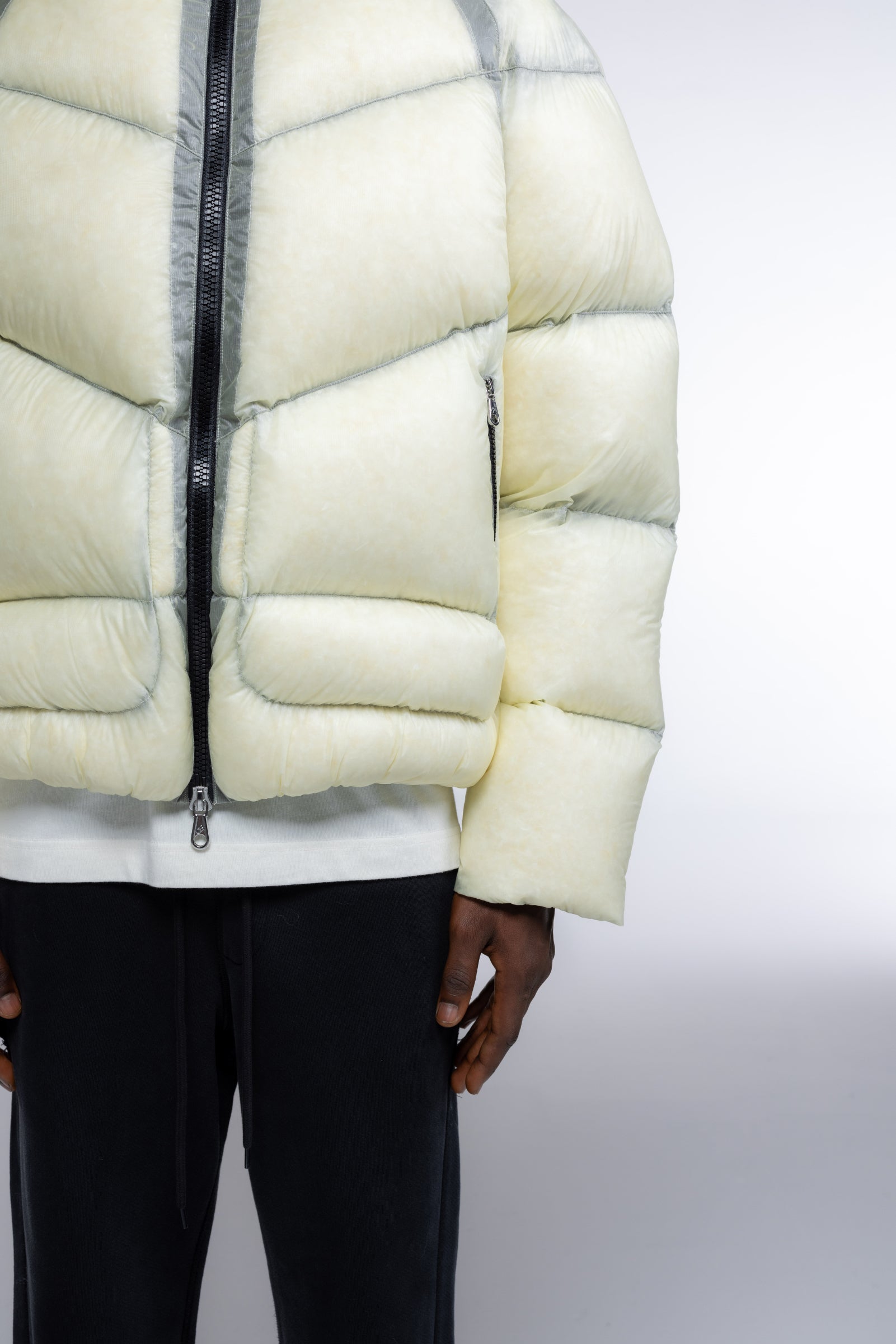 Cole Buxton | Translucent Taped Down Jacket | Mens | Vintage White