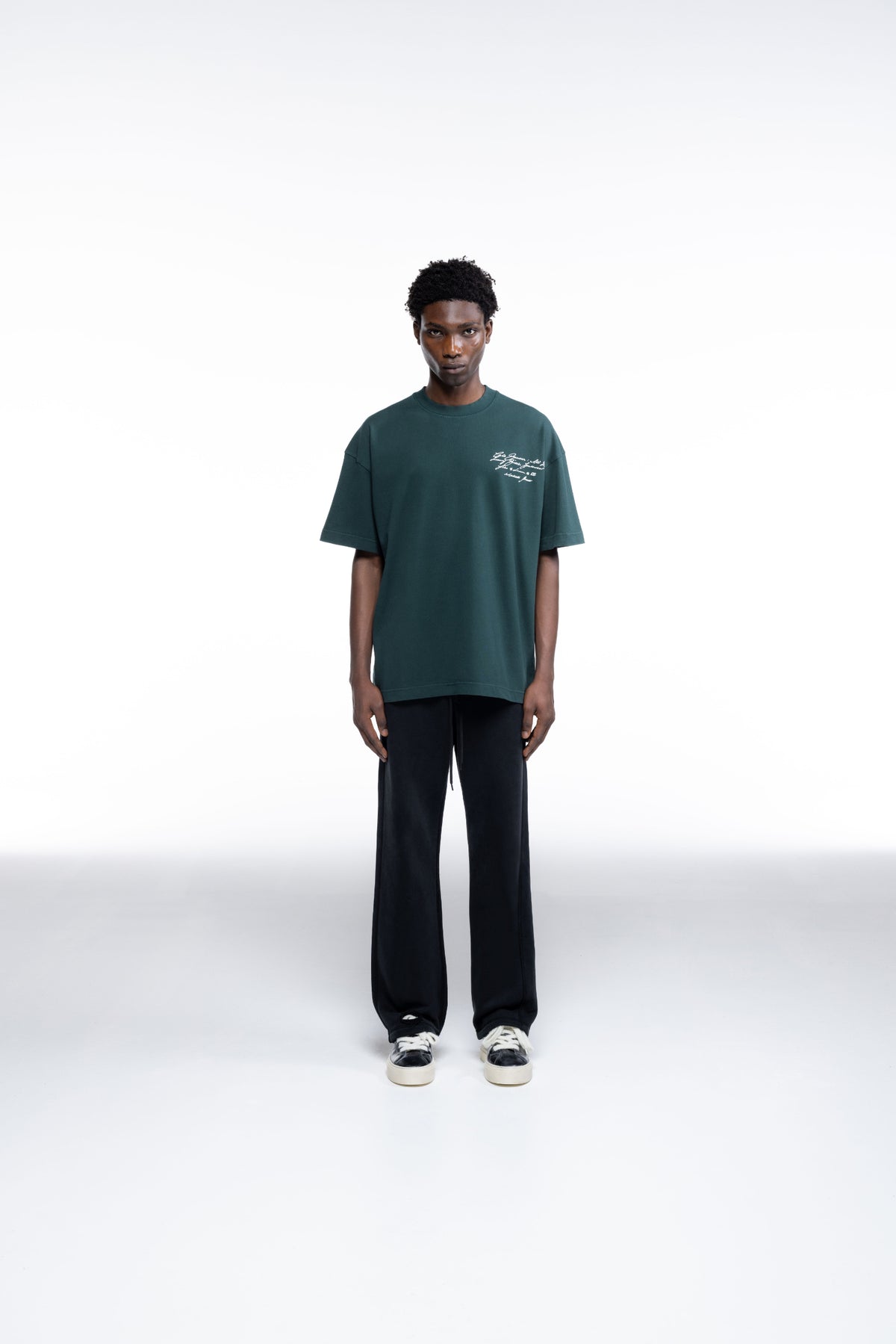 Cole Buxton | Script T-Shirt | Mens | Forest Green