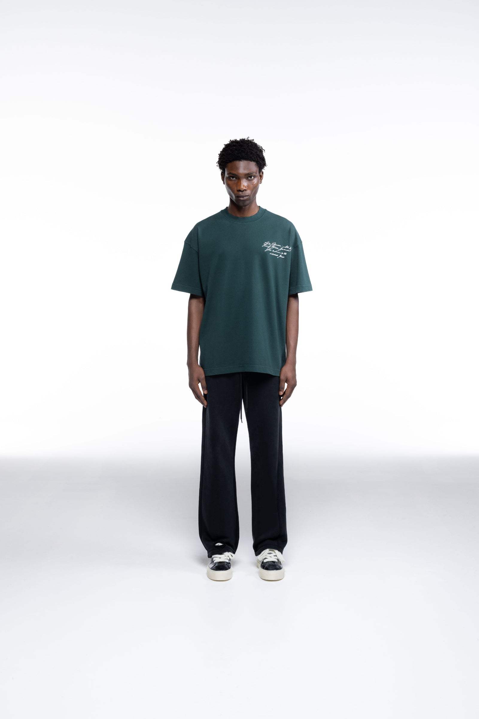 Cole Buxton | Script T-Shirt | Mens | Forest Green
