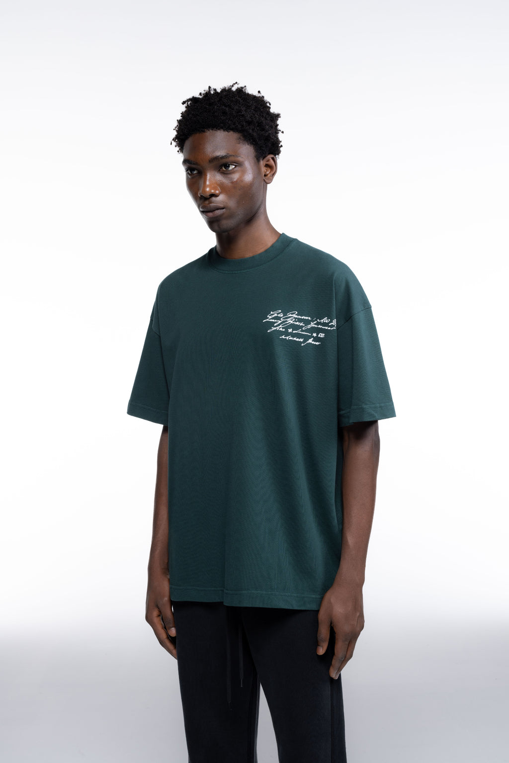 Cole Buxton | Script T-Shirt | Mens | Forest Green