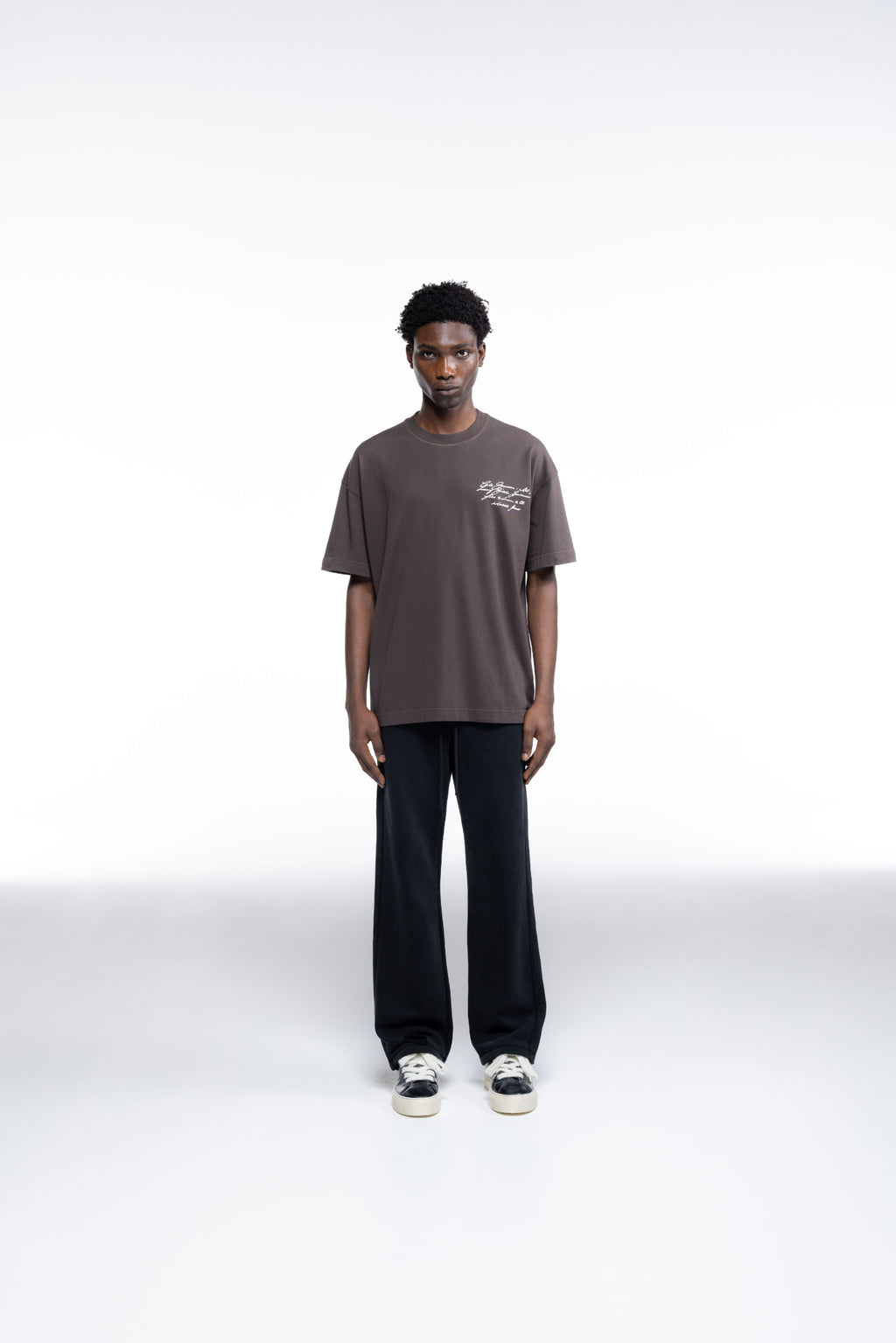 Cole Buxton | Script T-Shirt | Mens | Brown