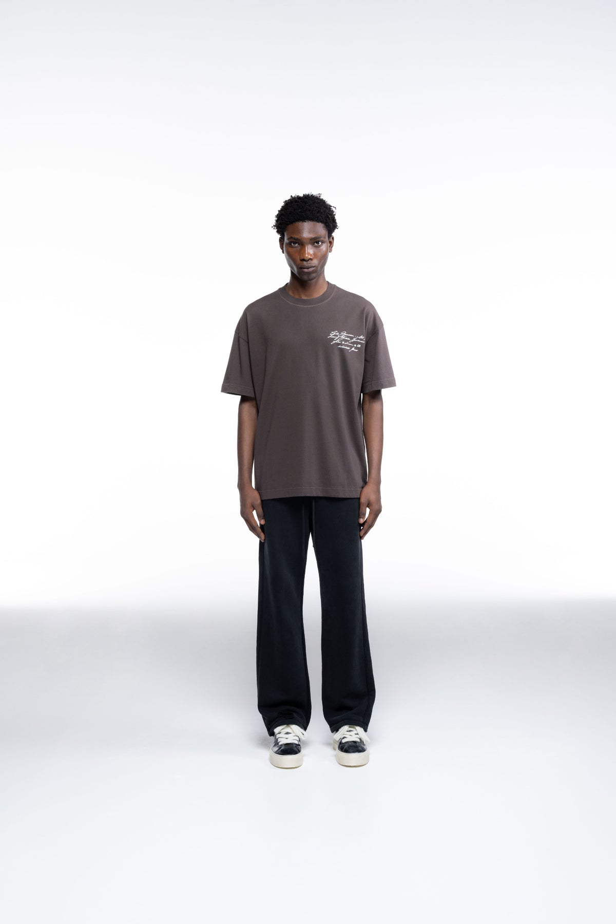 Cole Buxton | Script T-Shirt | Mens | Brown
