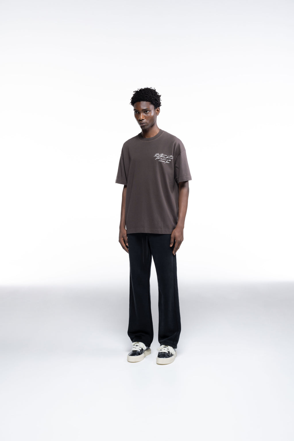 Cole Buxton | Script T-Shirt | Mens | Brown