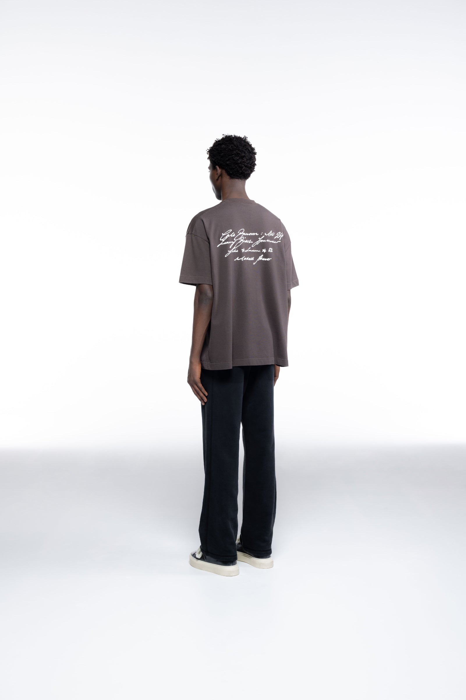 Cole Buxton | Script T-Shirt | Mens | Brown