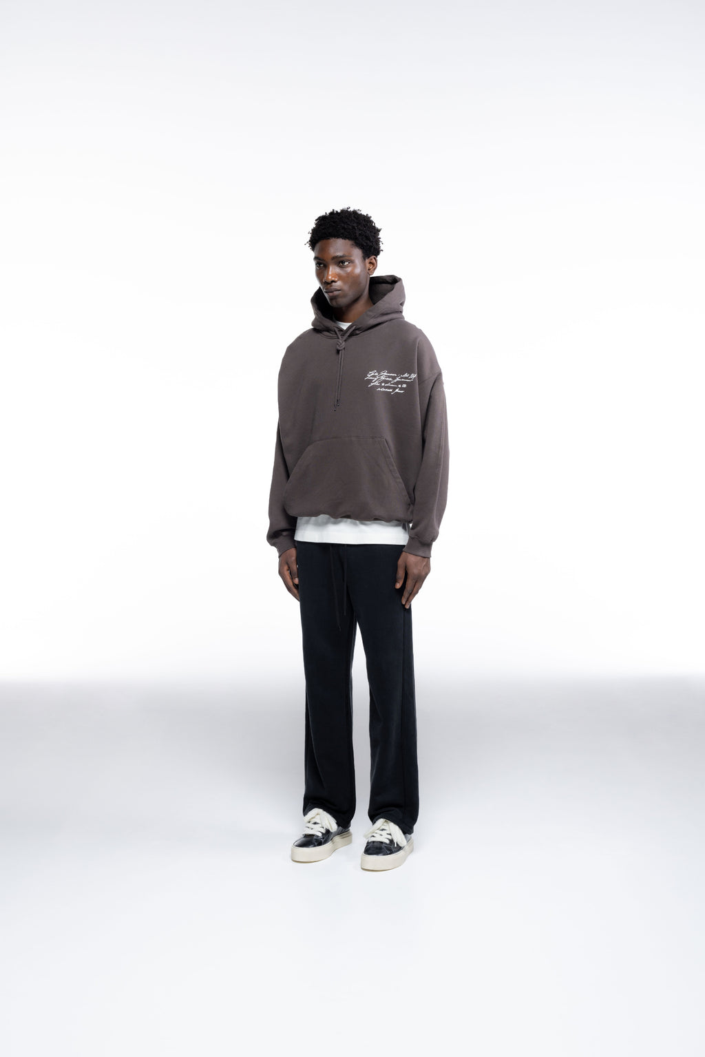 Cole Buxton | Script Hoodie | Mens | Brown