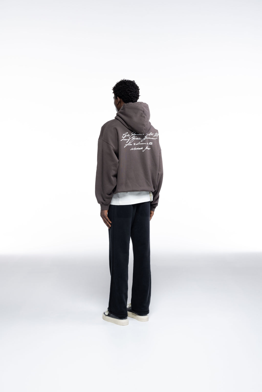 Cole Buxton | Script Hoodie | Mens | Brown