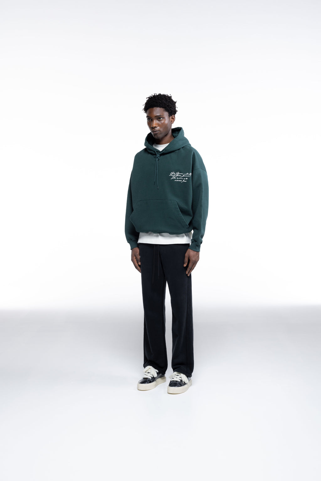 Cole Buxton | Script Hoodie | Mens | Forest Green