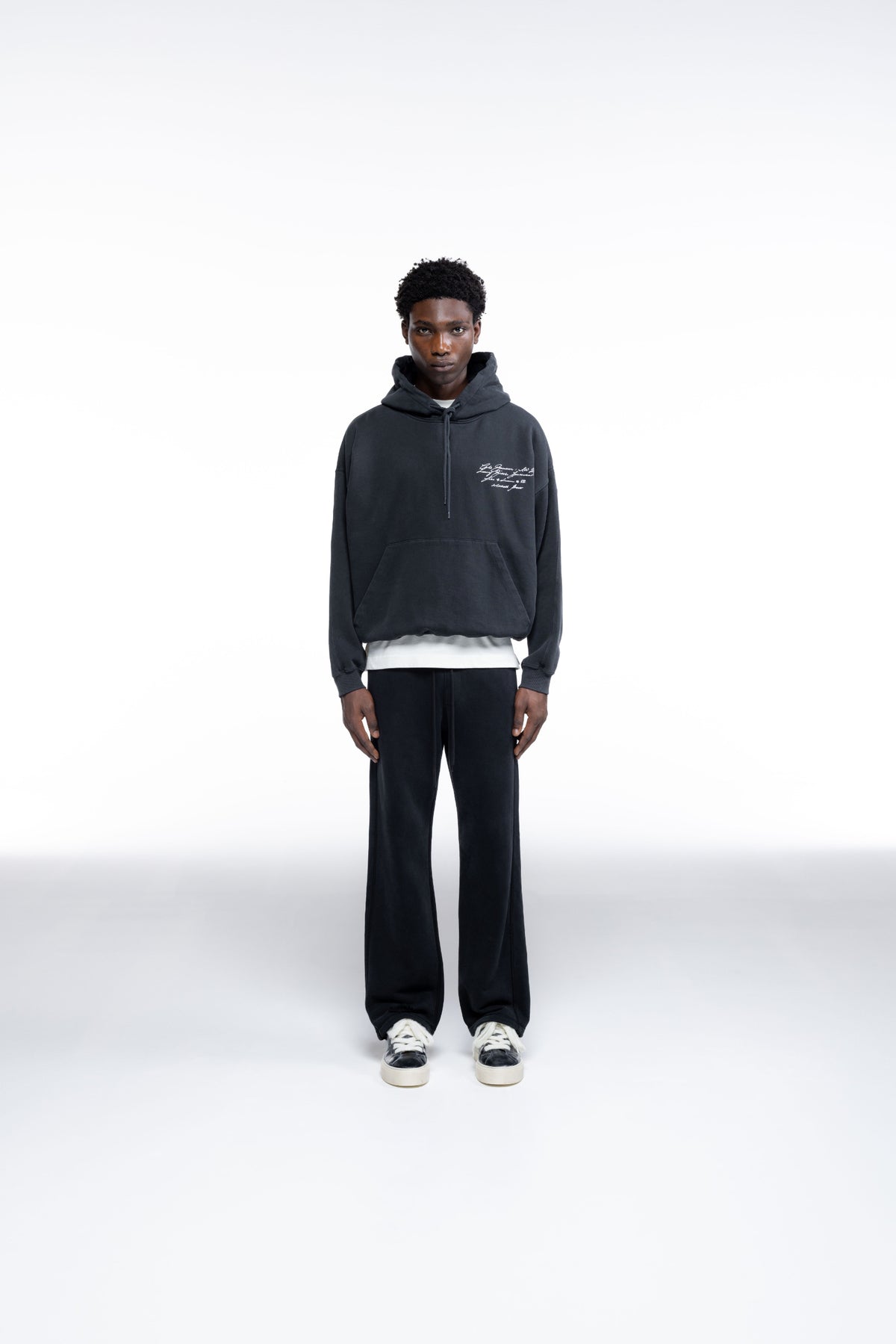 Cole Buxton | Script Hoodie | Mens | Vintage Black