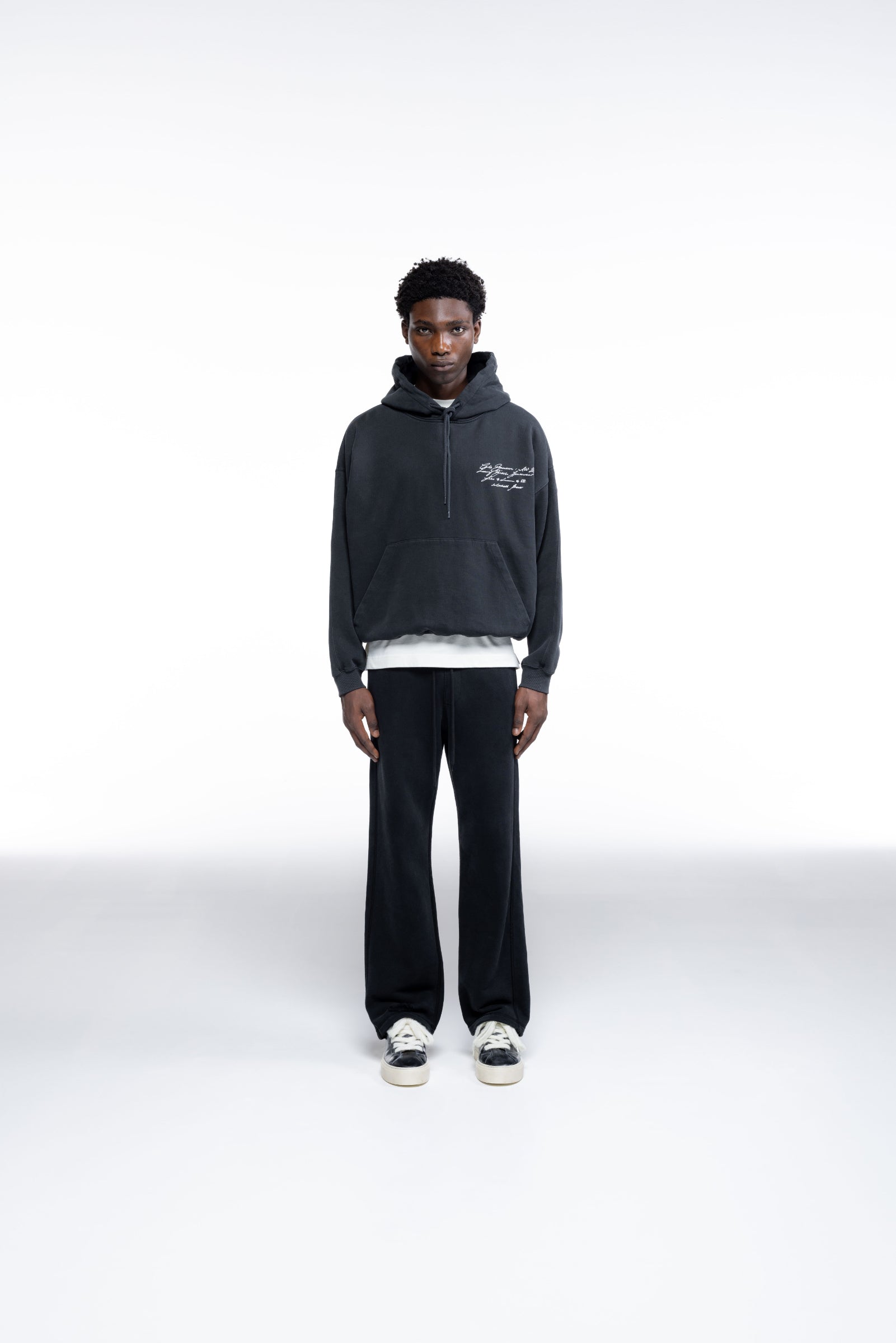Cole Buxton | Script Hoodie | Mens | Vintage Black
