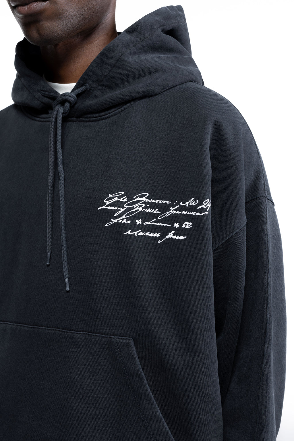 Cole Buxton | Script Hoodie | Mens | Vintage Black