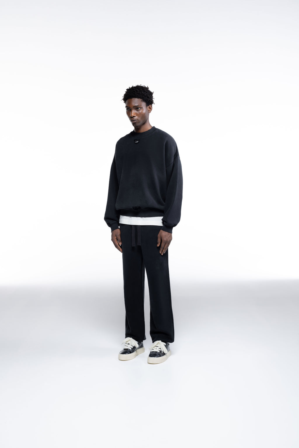 Cole Buxton | Distressed Sweatshirt | Mens | Washed Black