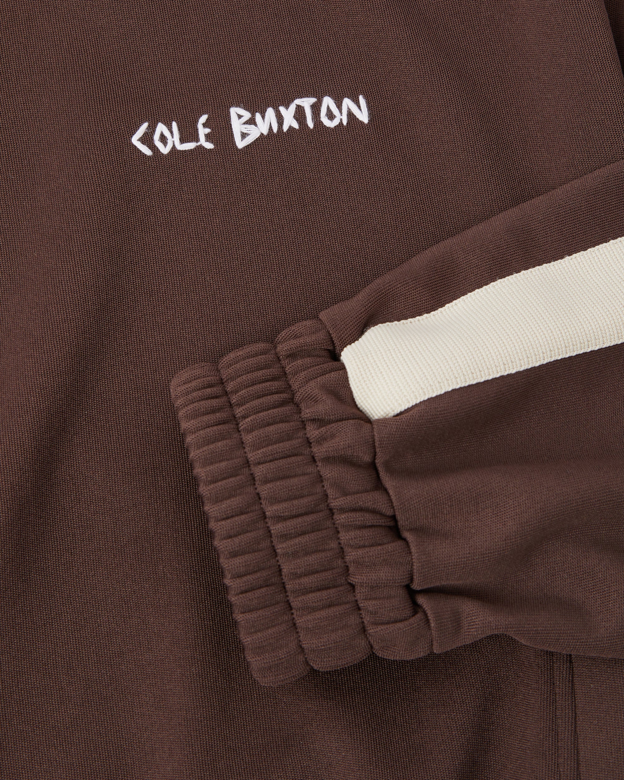 Cole Buxton | Hand Embroidery Track Jacket | Mens | Brown