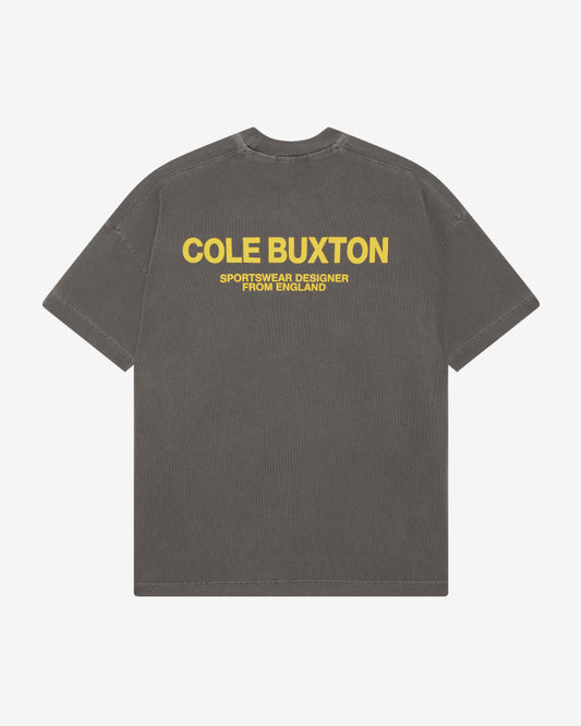 Cole Buxton | Cb Sportswear T-Shirt | Mens | Og Washed Black/Yellow