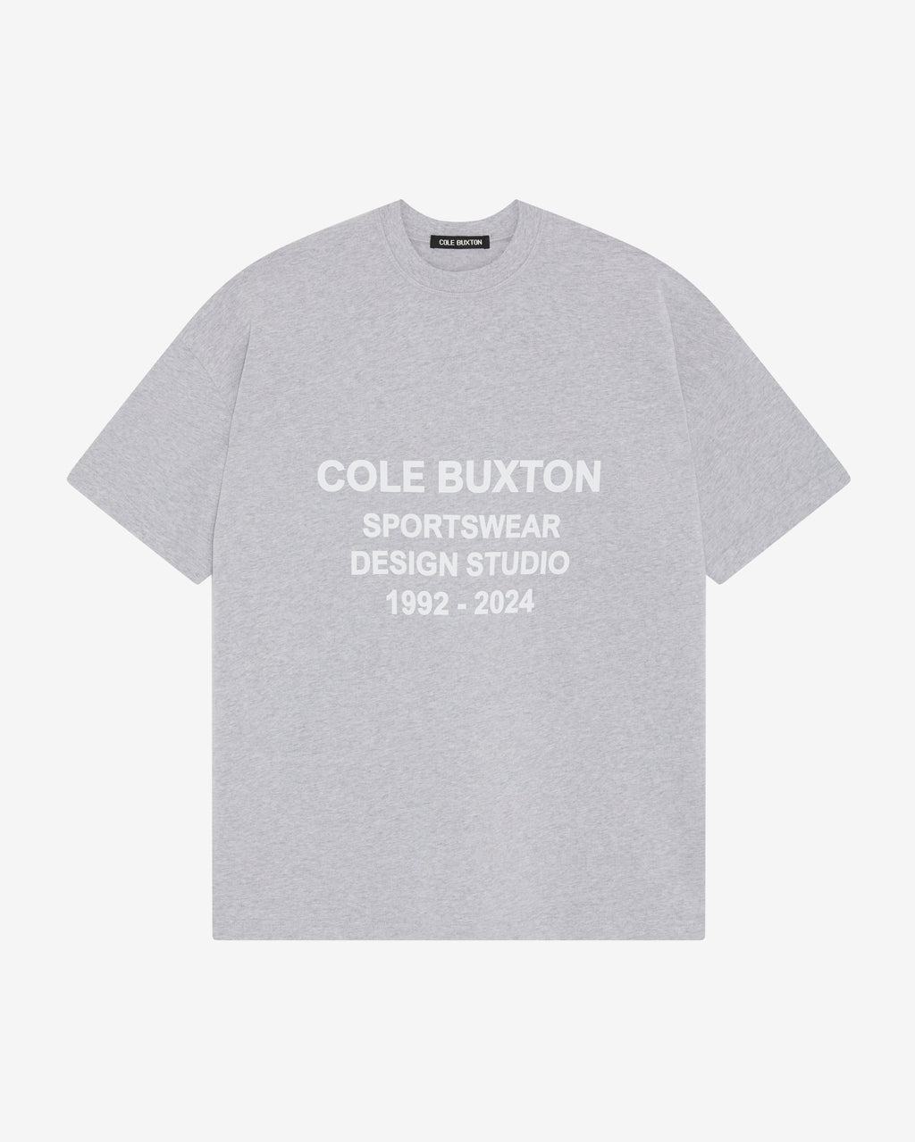 Cole Buxton | Design Studio T-Shirt | Mens | Light Grey Marl