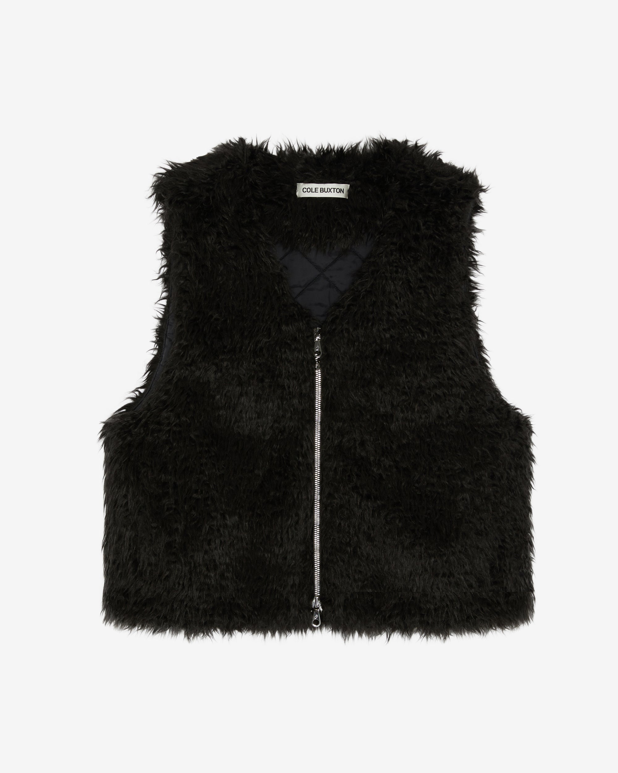 Cole Buxton | Mohair Gilet | Mens | Black