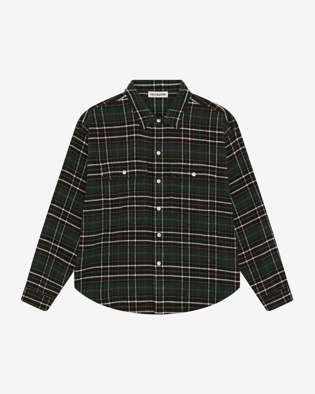 Cole Buxton | Aw24 Flannel Shirt | Mens | Green/Black