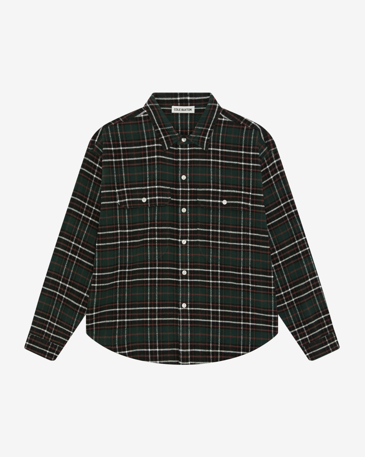 Cole Buxton | Aw24 Flannel Shirt | Mens | Green/Black