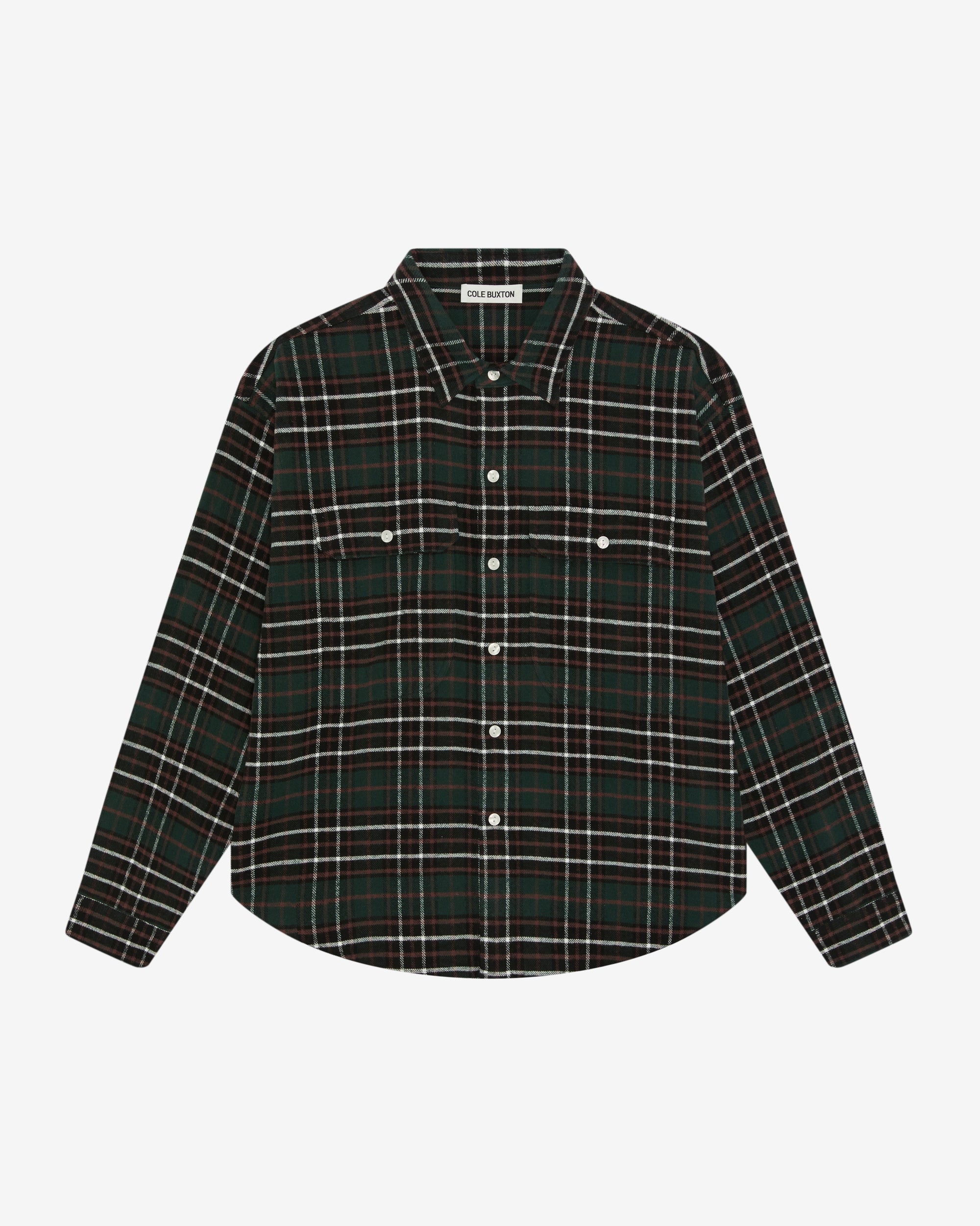 Cole Buxton | Aw24 Flannel Shirt | Mens | Green/Black