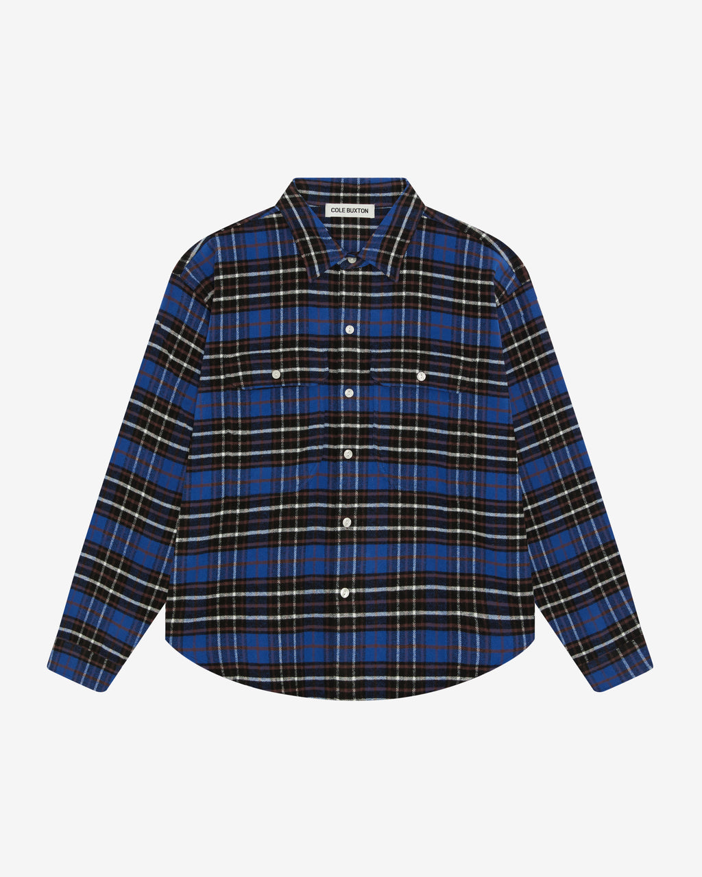 Cole Buxton | Aw24 Flannel Shirt | Mens | Blue/Black