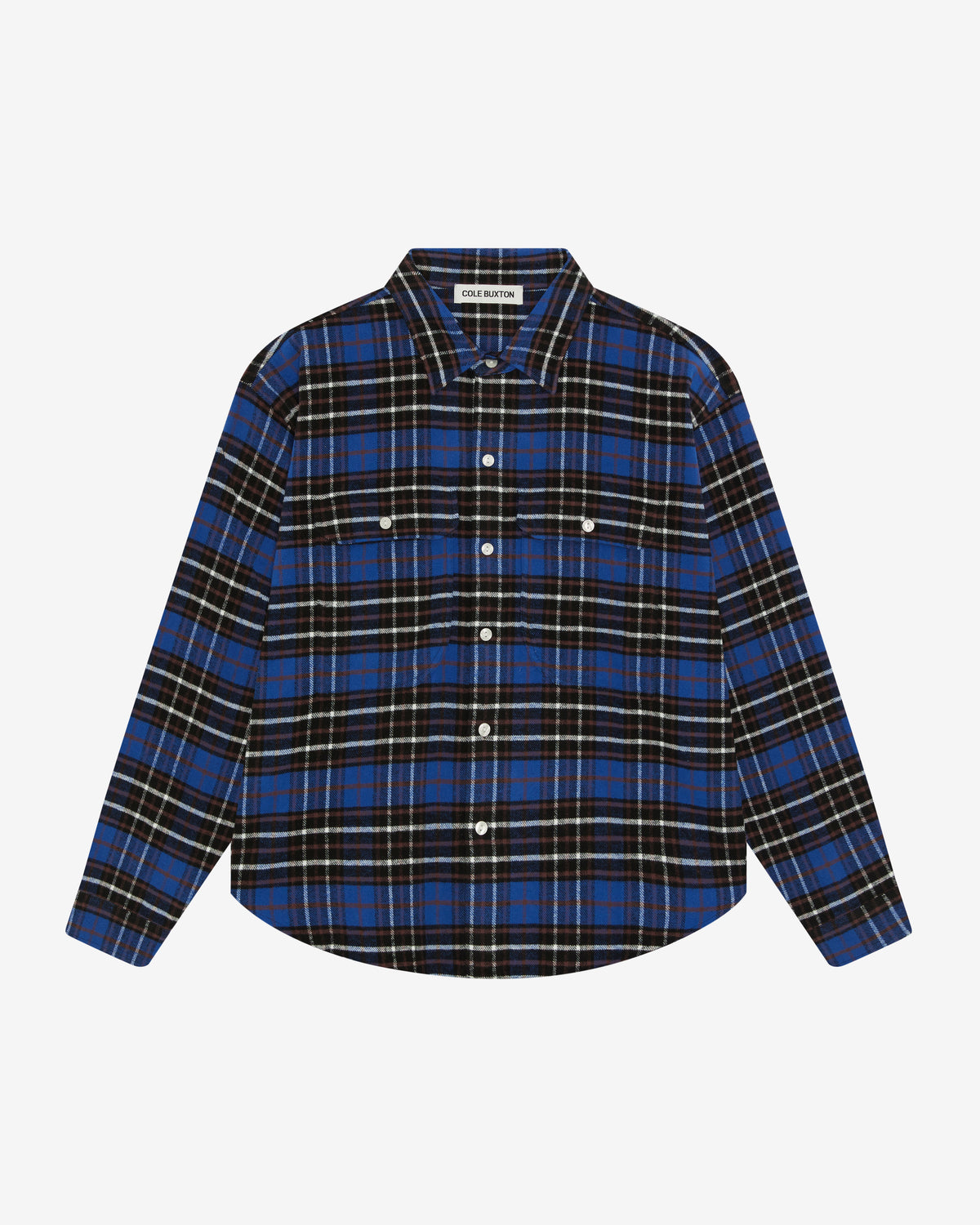 Cole Buxton | Aw24 Flannel Shirt | Mens | Blue/Black