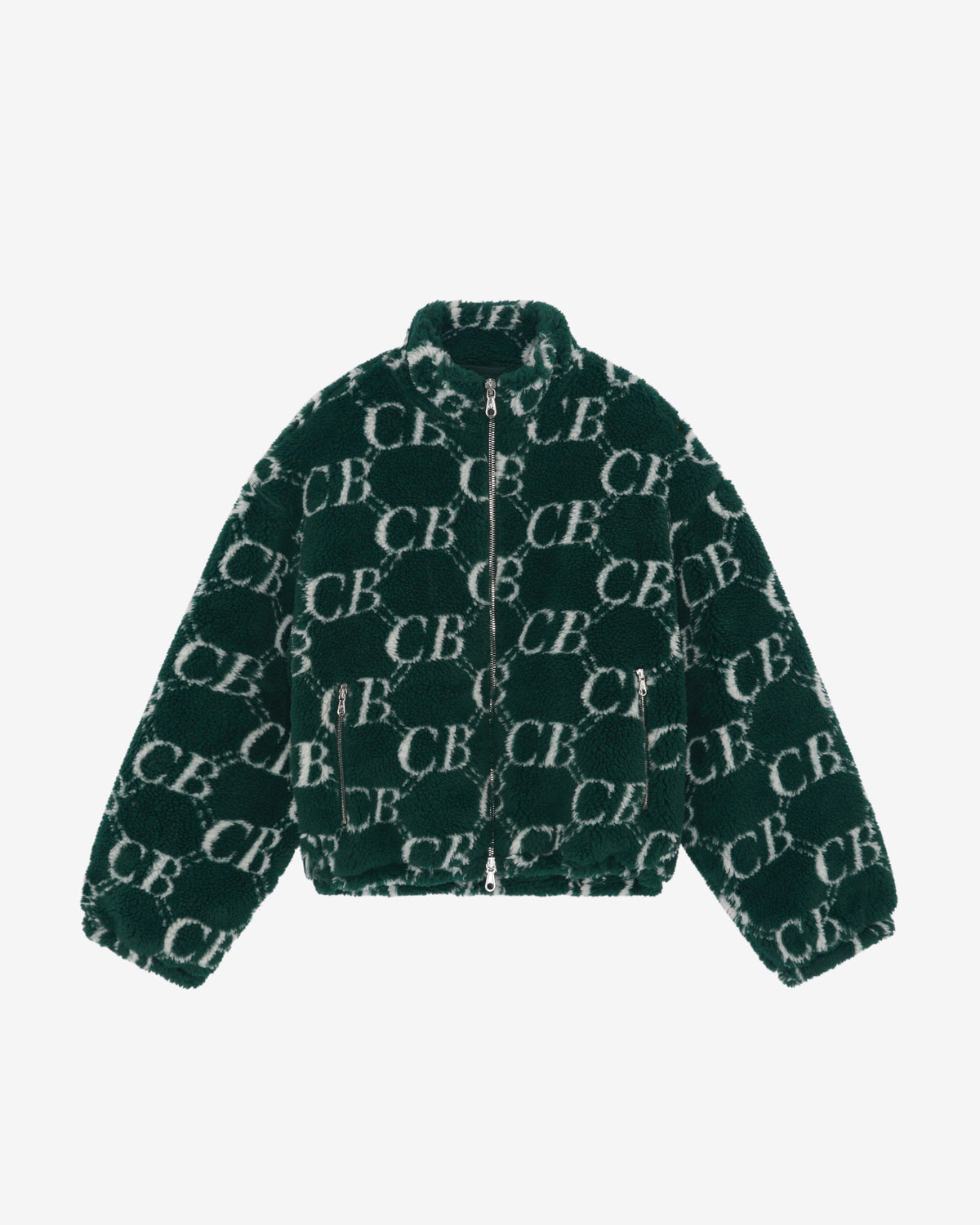 Cole Buxton | Cb Monogram Fleece | Mens | Forest Green