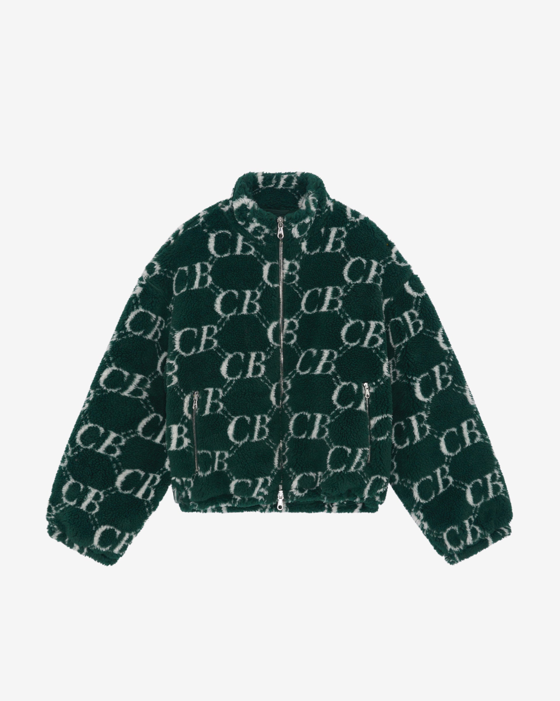 Cole Buxton | Cb Monogram Fleece | Mens | Forest Green