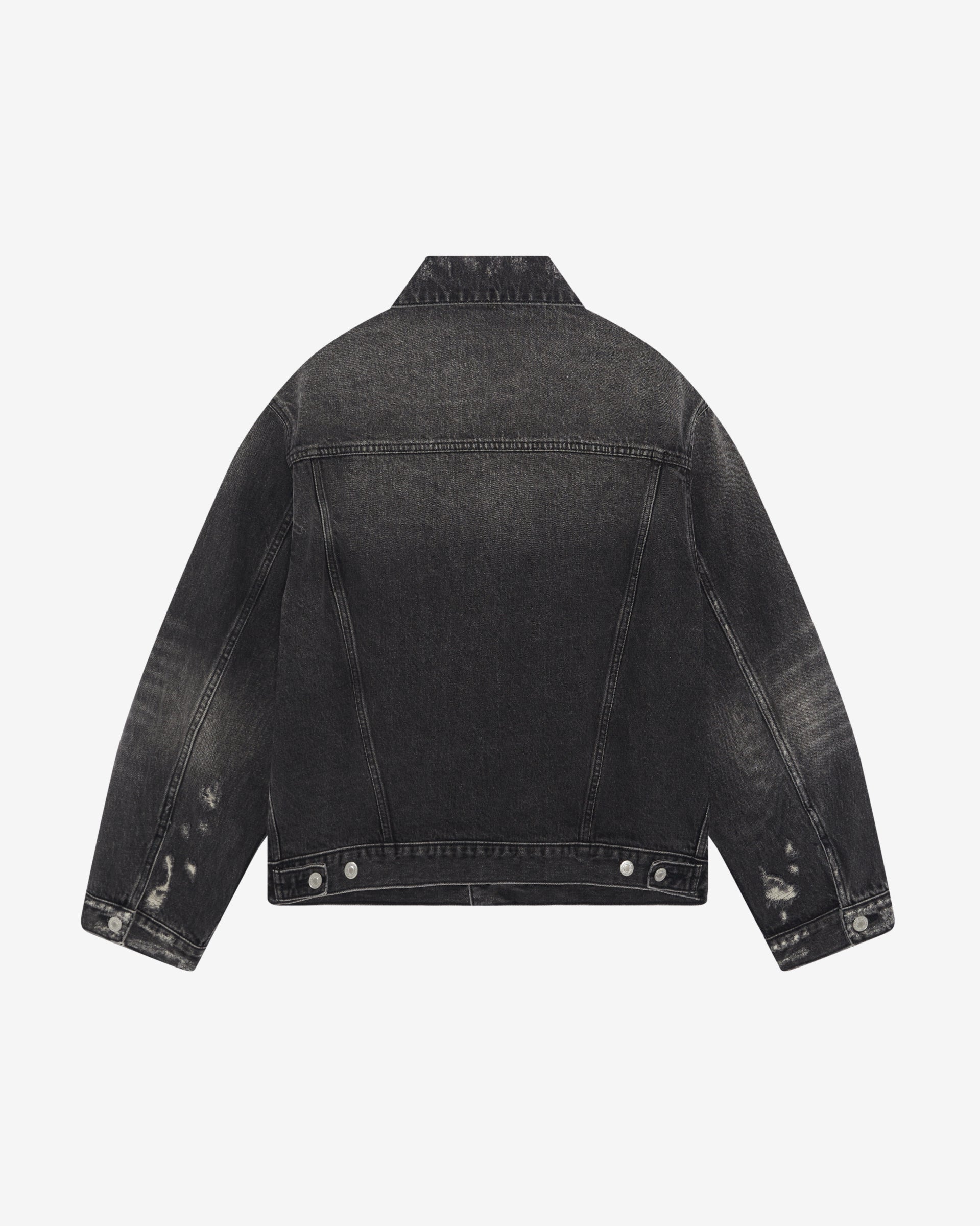 Cole Buxton | Pleated Denim Jacket | Mens | Black