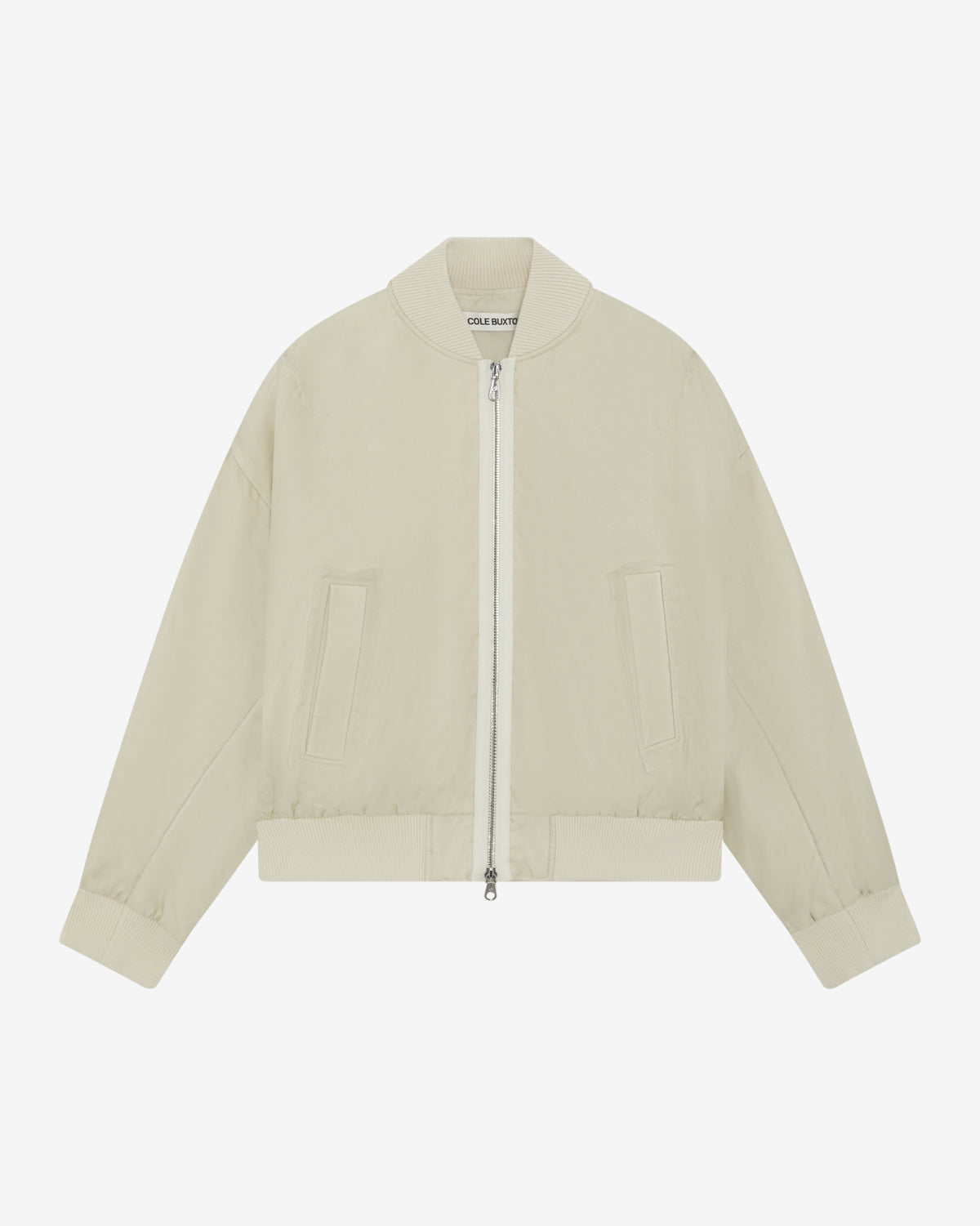 Cole Buxton | Layered Organza Bomber | Mens | Vintage White