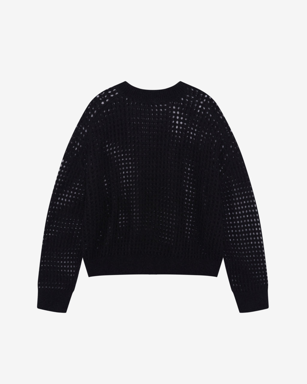 Cole Buxton | Open Weave Knit Sweatshirt | Mens | Black